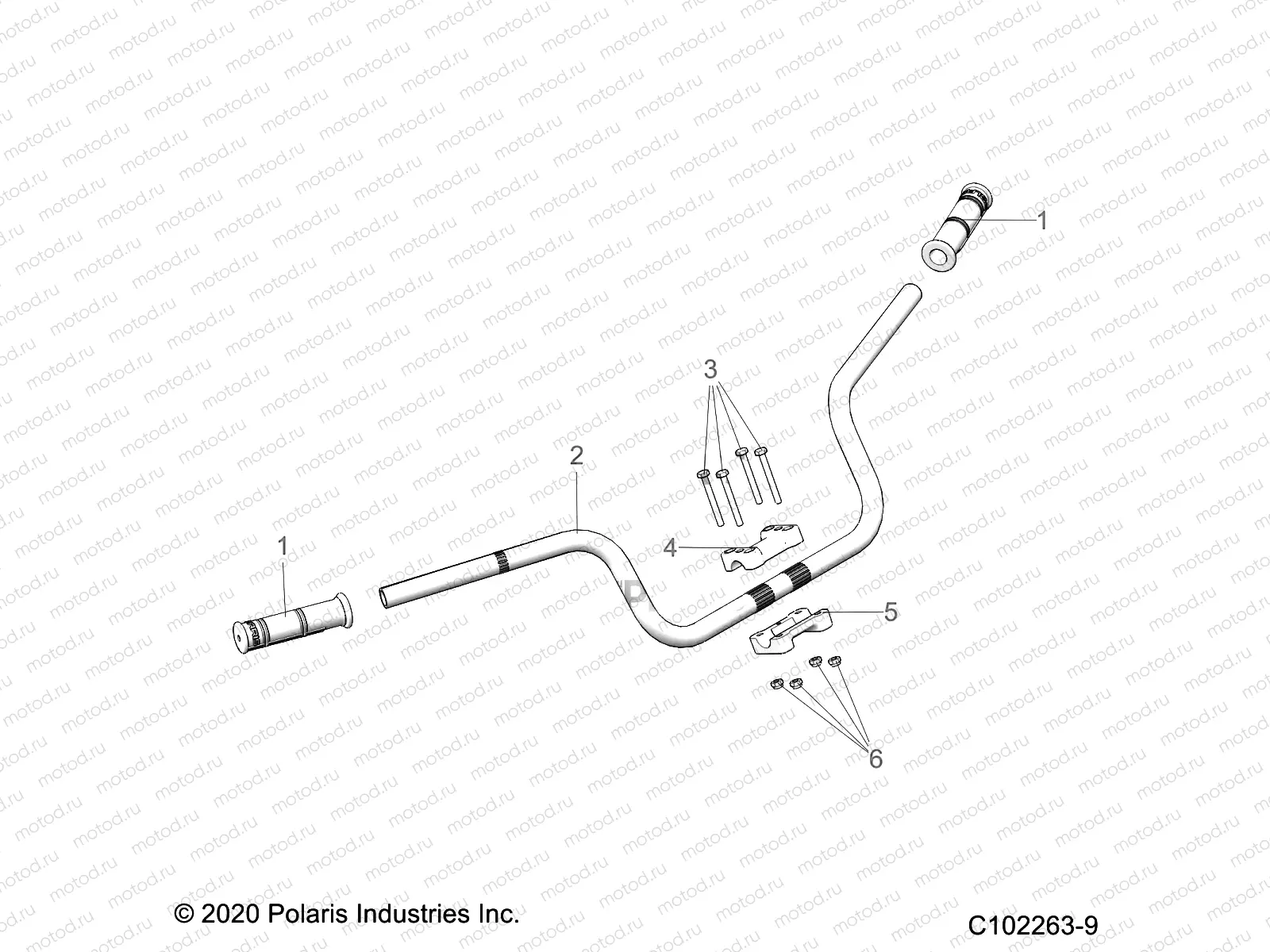 STEERING | STEERING, HANDLEBAR - A22SYE95KP (C102263-1)