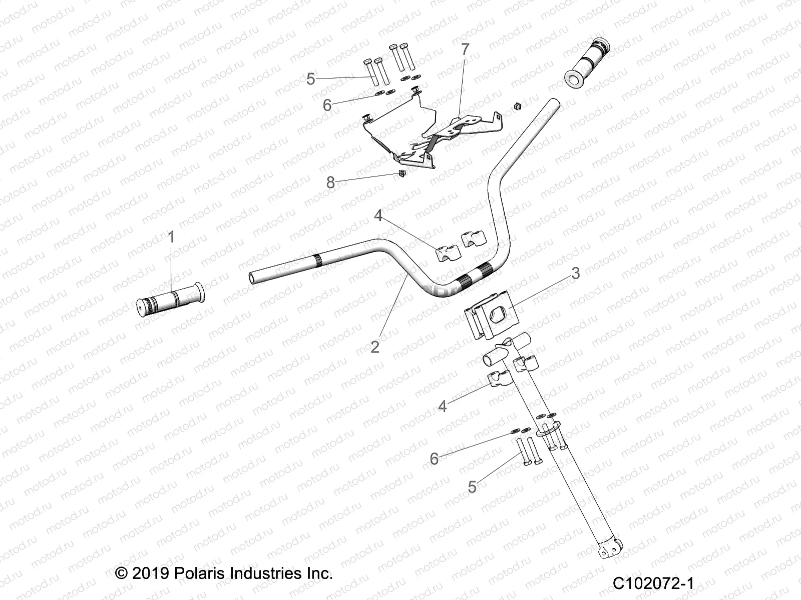 STEERING | STEERING, HANDLEBAR and CLAMPS - A21SGE95FK/S95CK/S95FK (C102072-1)