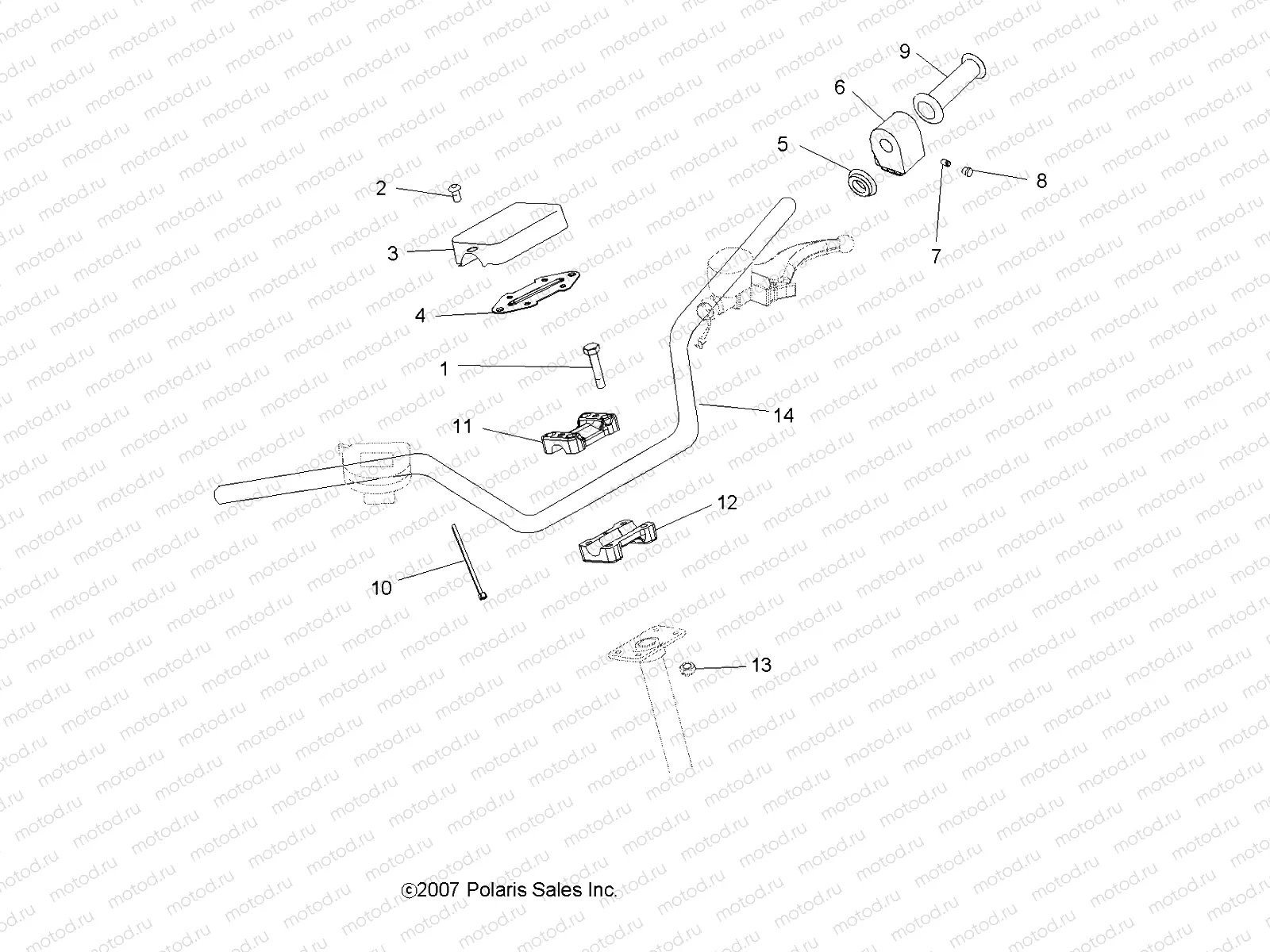 STEERING | STEERING, HANDLEBAR and CONTROLS - A08BA32AA (49ATVHANDLEBAR08TB)