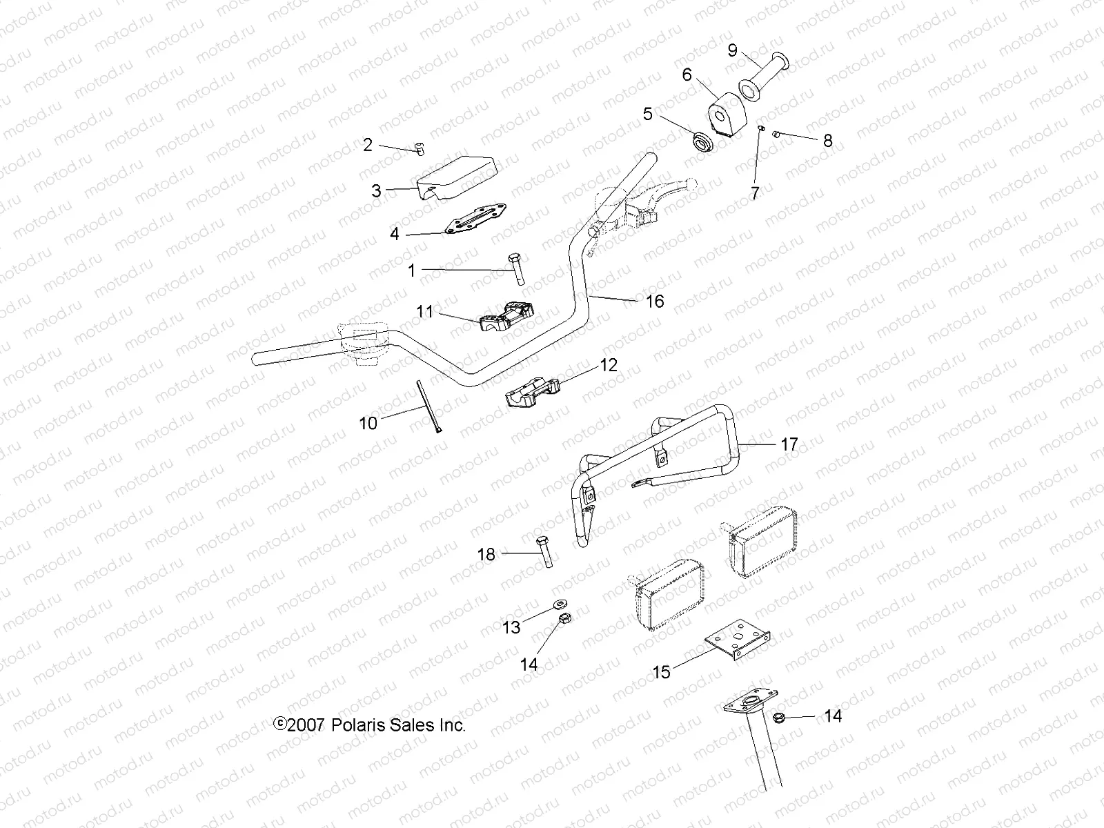 STEERING | STEERING, HANDLEBAR and CONTROLS - A08BG50FA (49ATVHANDLEBAR08SCRAM)