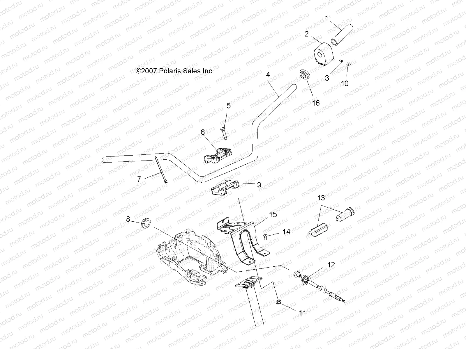 STEERING | STEERING, HANDLEBAR and CONTROLS - A08CL50AA (49ATVHANDLEBAR086X6)