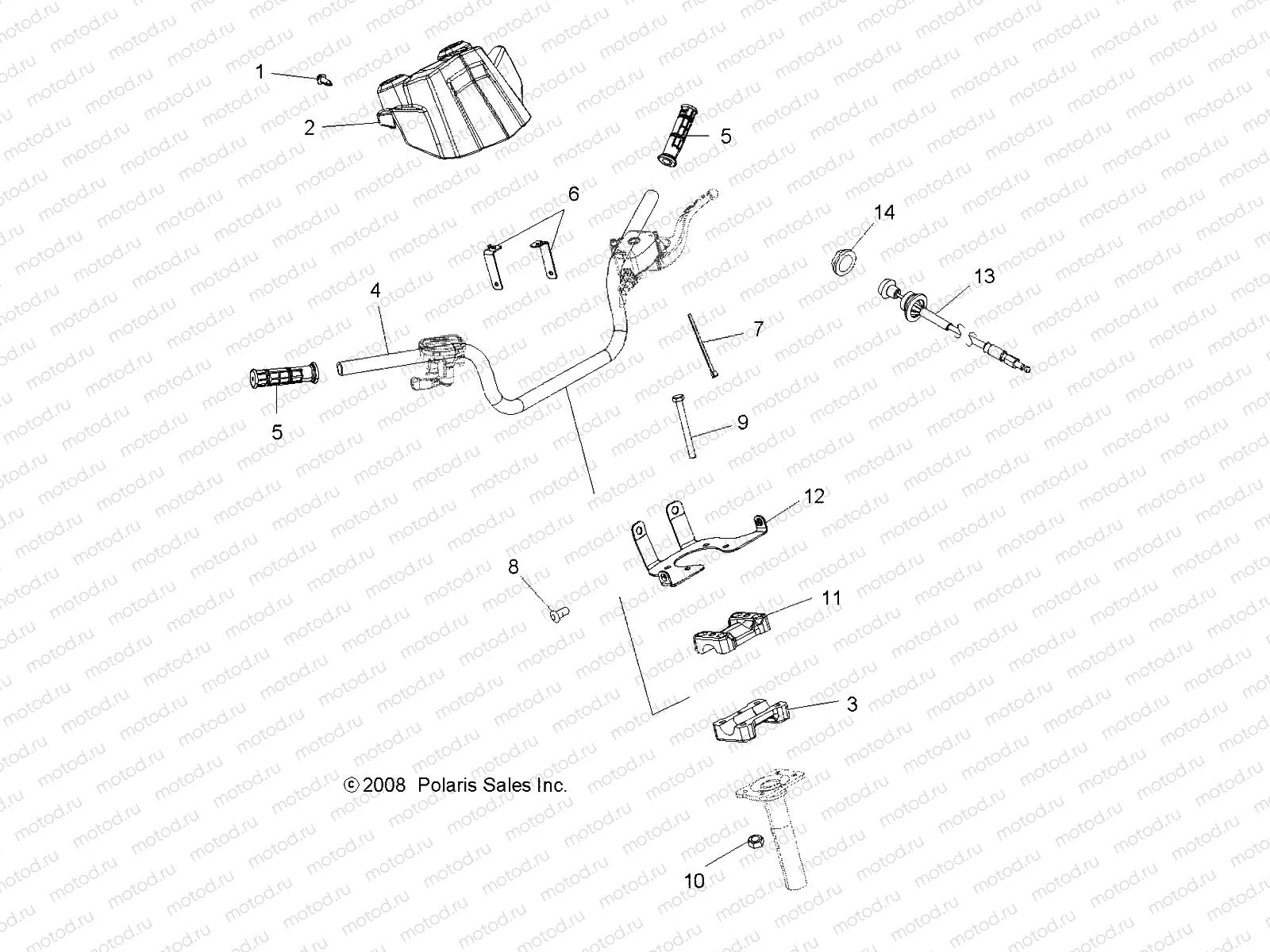 STEERING | STEERING, HANDLEBAR and CONTROLS - A09LB27AA (49ATVHANDLEBAR09SP400)