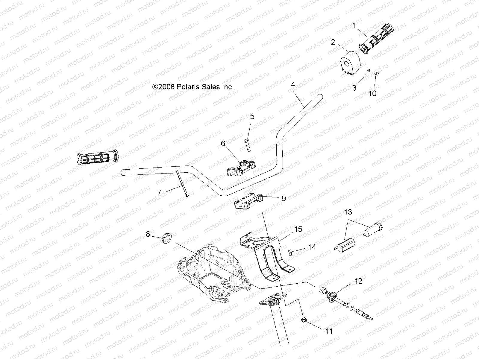 STEERING | STEERING, HANDLEBAR and CONTROLS - A10MH50AJ/AX/AZ (49ATVHANDLEBAR09SP500)