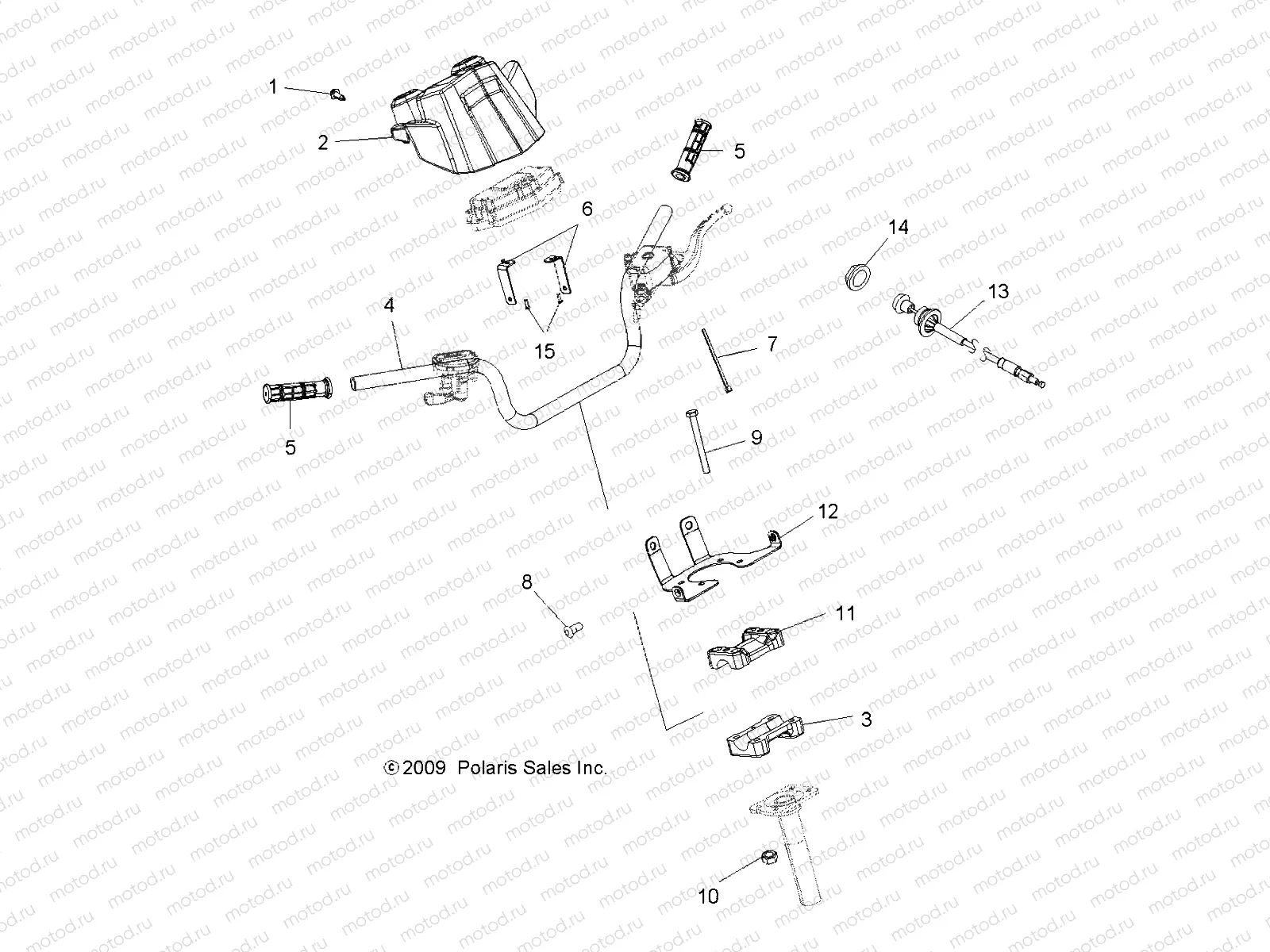 STEERING | STEERING, HANDLEBAR and CONTROLS - A11NA32FA (49ATVHANDLEBAR10BOSSI)