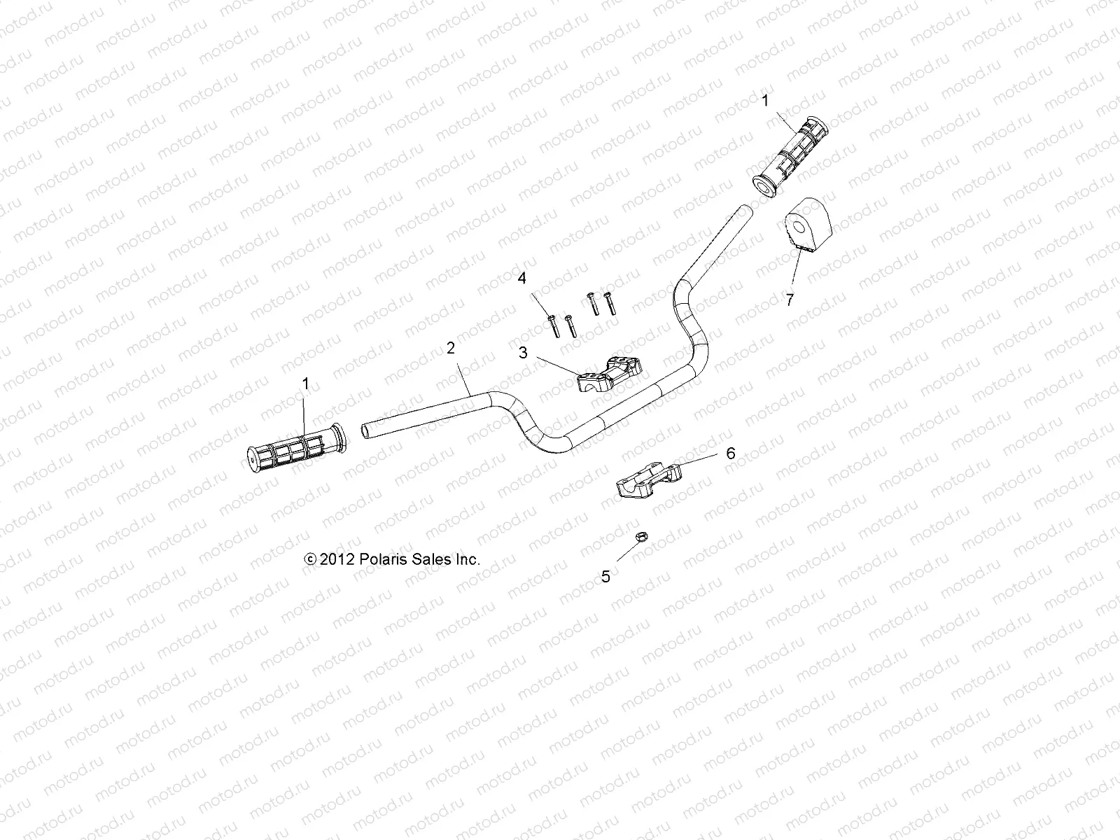 STEERING | STEERING, HANDLEBAR and CONTROLS - A13GH8EFK (49ATVHANDLEBAR13850SCRAMI)