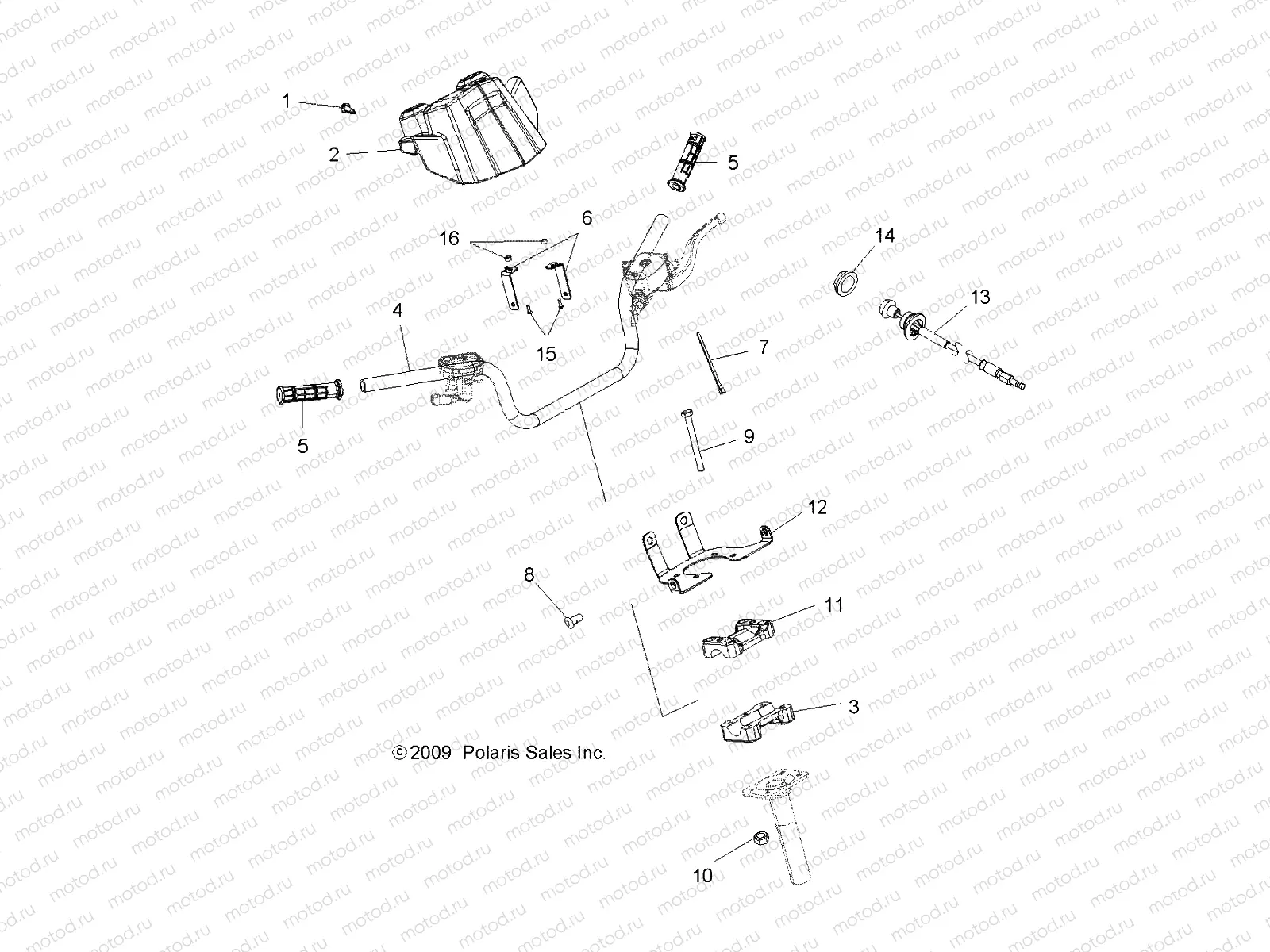 STEERING | STEERING, HANDLEBAR and CONTROLS - A13NA32AA (49ATVHANDLEBAR10TB)