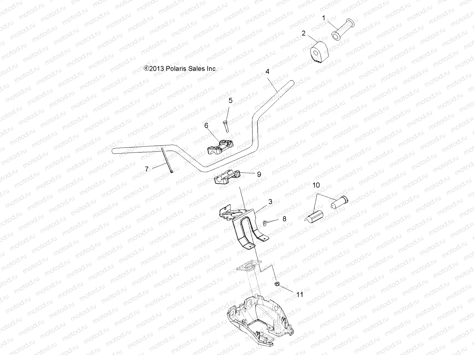 STEERING | STEERING, HANDLEBAR and CONTROLS - A14MN50EM/EA (49ATVHANDLEBAR14SP500TR)