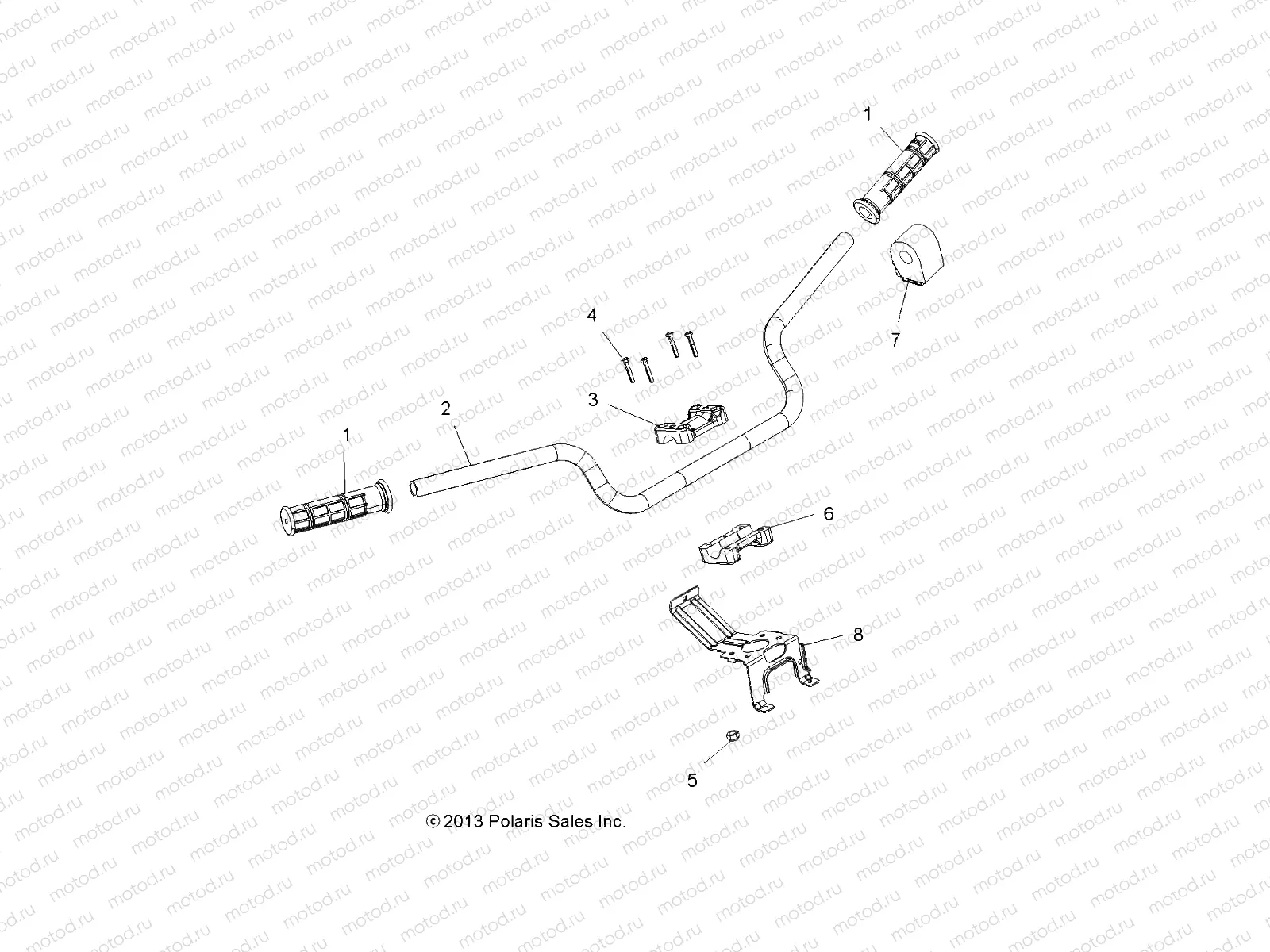 STEERING | STEERING, HANDLEBAR and CONTROLS - A14ZN8EFP (49ATVHANDLEBAR14SP850F)