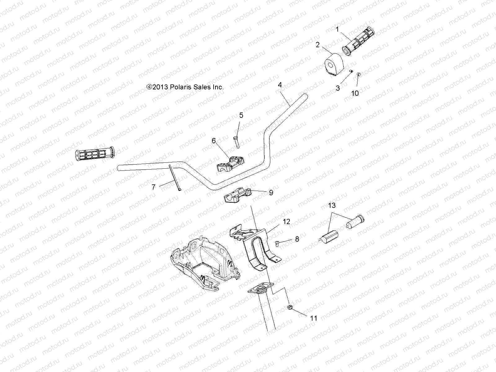 STEERING | STEERING, HANDLEBAR and CONTROLS - A15SEA57HA (49ATVHANDLEBAR14SP570)