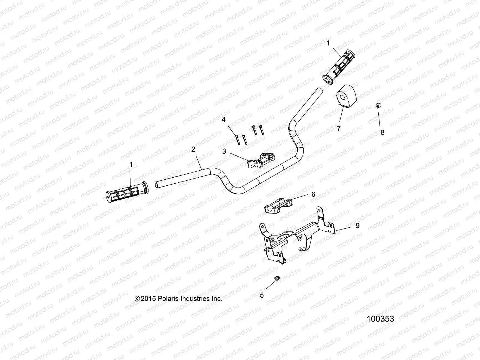 STEERING | STEERING, HANDLEBAR and CONTROLS - A16SXE95NK/A95N2 (100353)