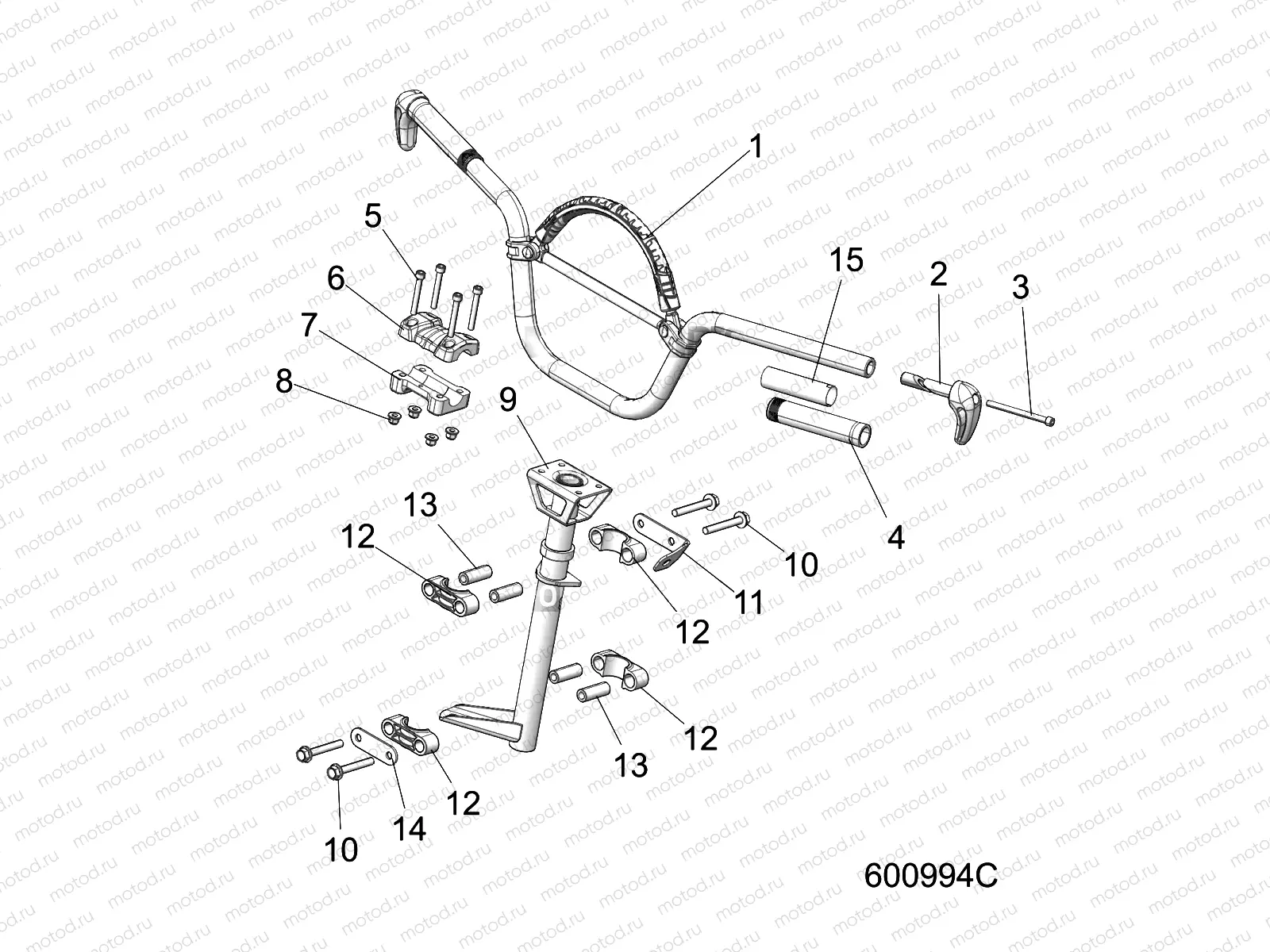 STEERING | STEERING, HANDLEBAR MOUNTING - S22EFA8RS/EFB8RS ALL OPTIONS (600994C)