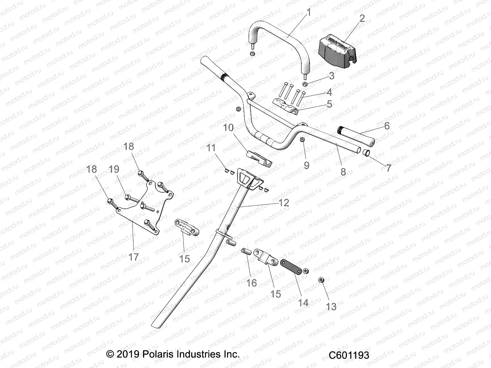 STEERING | STEERING, HANDLEBAR, STEERING POST - S20CFE5BSL (C601193)