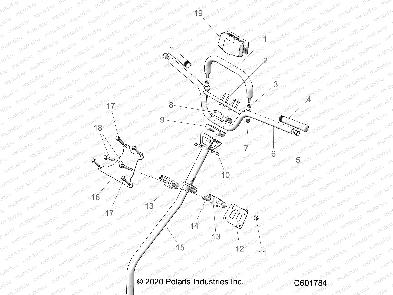 STEERING | STEERING, HANDLEBAR, STEERING POST - S22CFE5TSL (C601748)