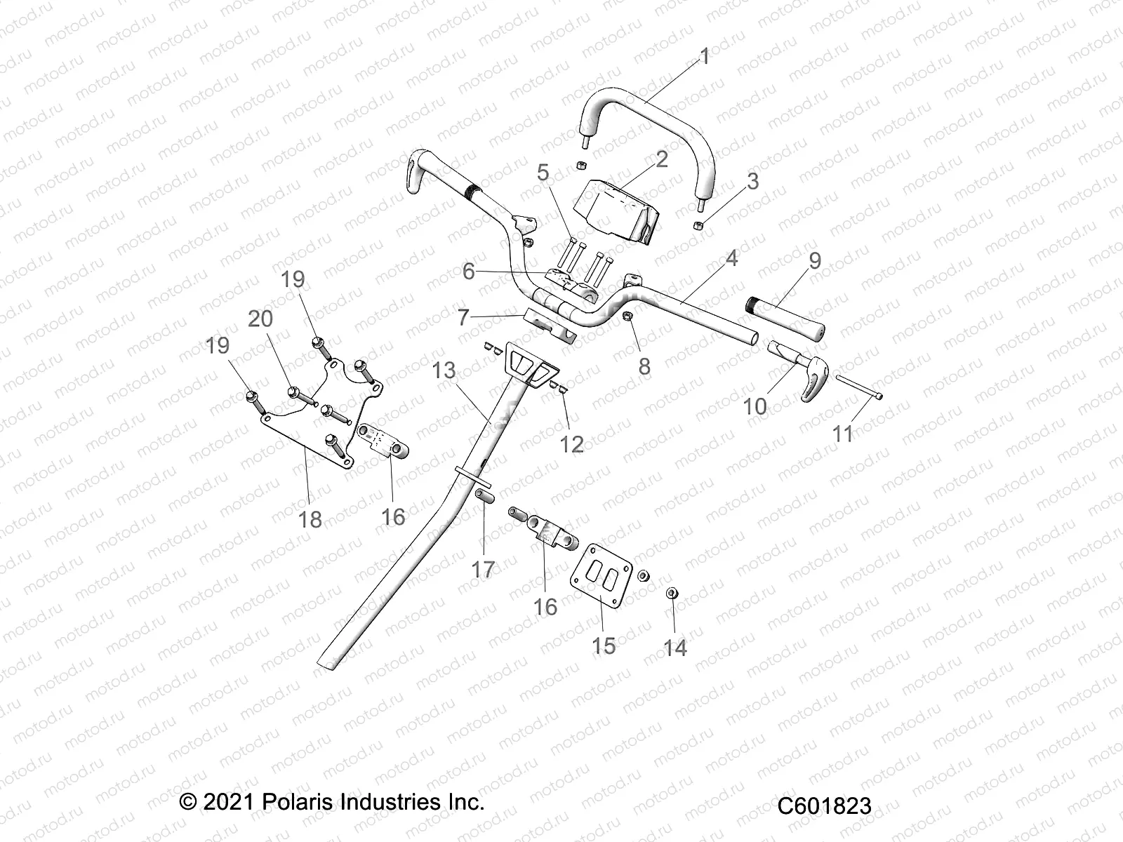 STEERING | STEERING, HANDLEBAR, STEERING POST - S23CEU5TSL (C601823)