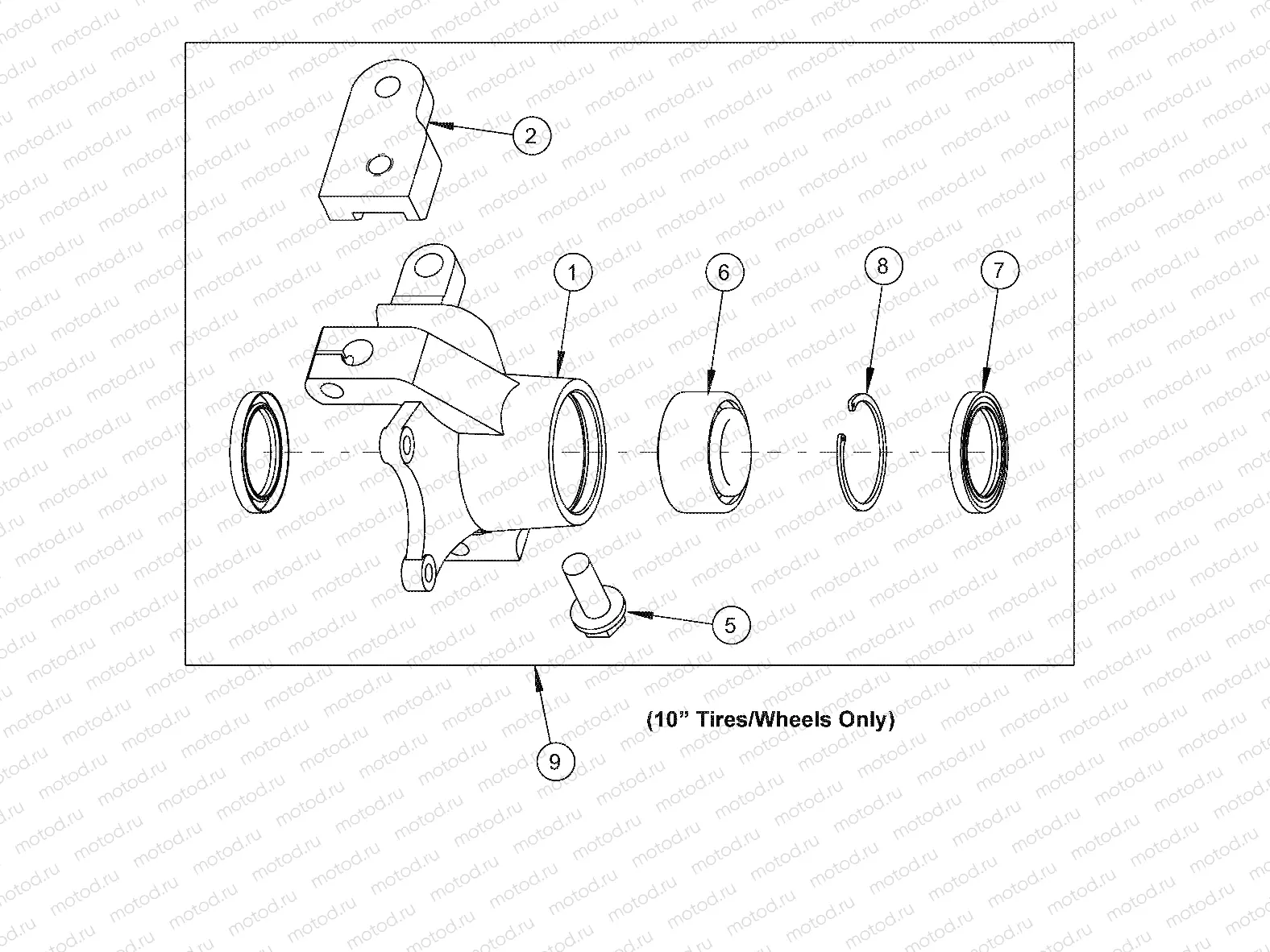 STEERING | STEERING, KNUCKLE, LEFT, 7.56 DISC - e2/eS (49GEMSTEER11KNUCKLELT)