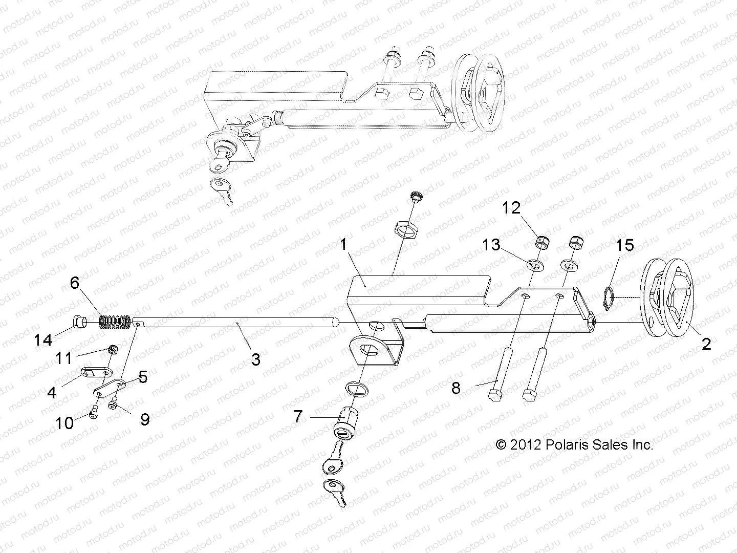 STEERING | STEERING, LOCK, MANUAL - L13G2/4/6 ALL OPTIONS (49GEMSTEER12LOCK)