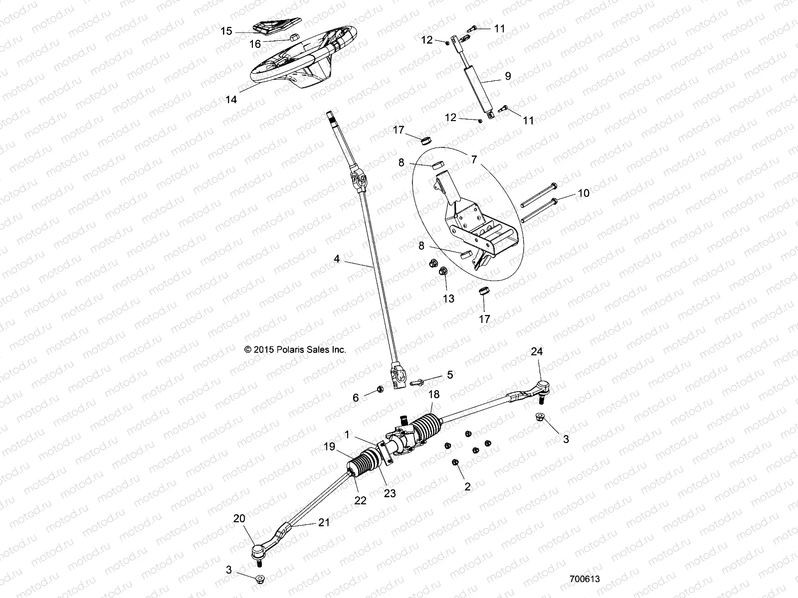 STEERING | STEERING, MANUAL ASM. - Z18VBA87B2 (700613)