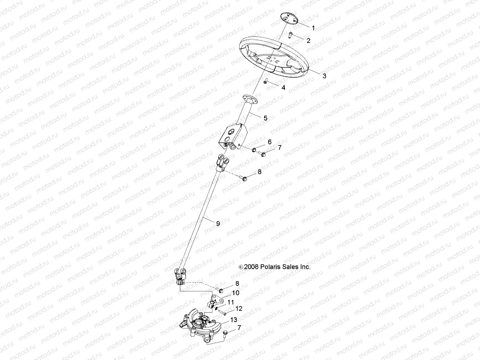 STEERING | STEERING, POST - A09VA17AA/AD (49RGRSTEERING09RZR170)