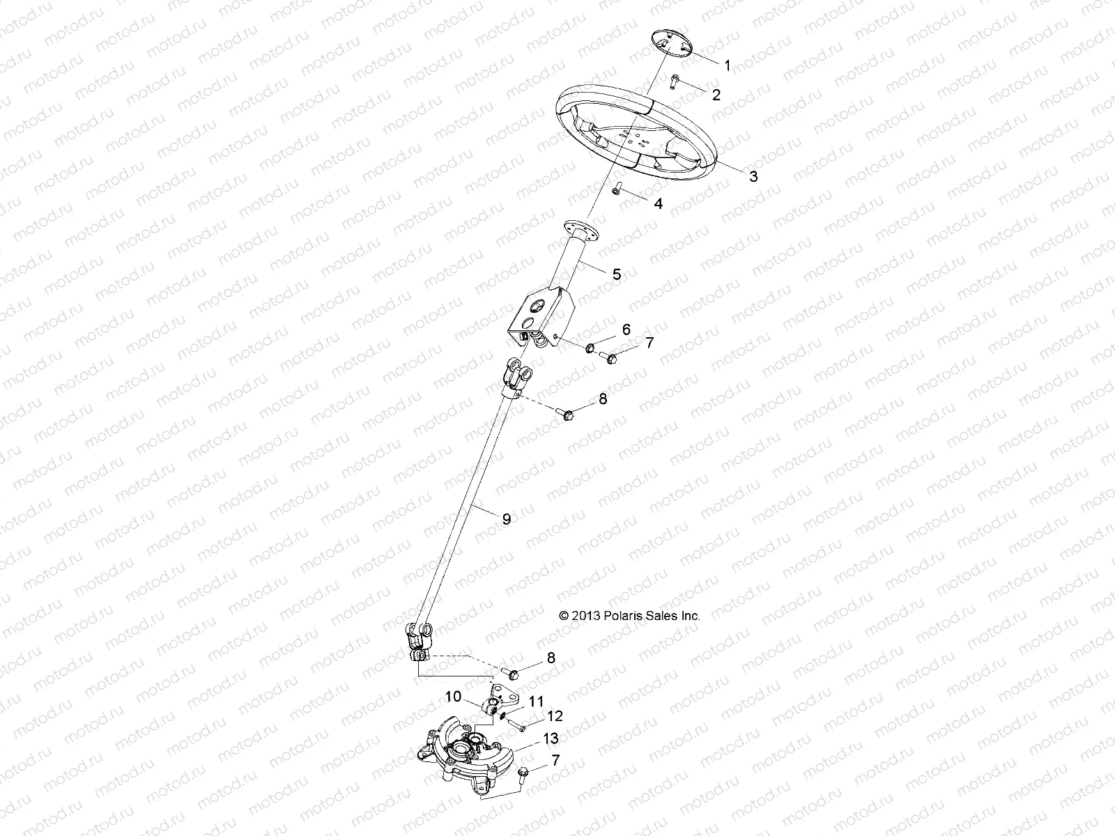 STEERING | STEERING, POST - Z20YAV17B2/B4/N2/N4/A2/A4 (49RGRSTEERING14RZR170)