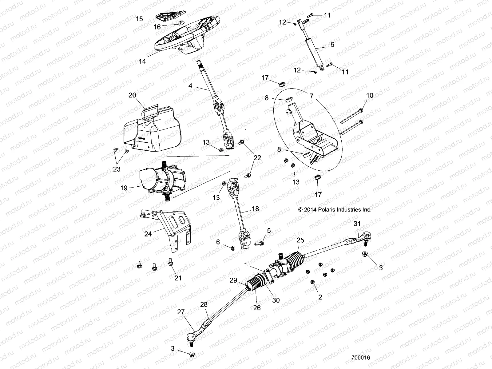 STEERING | STEERING, POWER STEERING ASM. - Z15VBE87AK/AM/AT (700016)