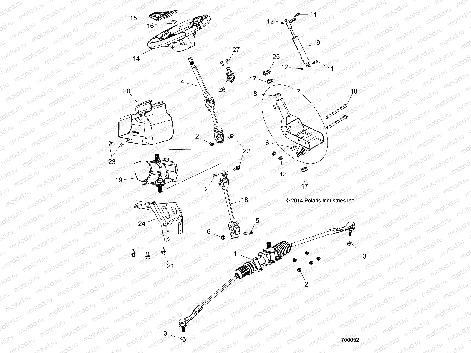 STEERING | STEERING, POWER STEERING ASM. - Z15VBE87FK/JK (700052)