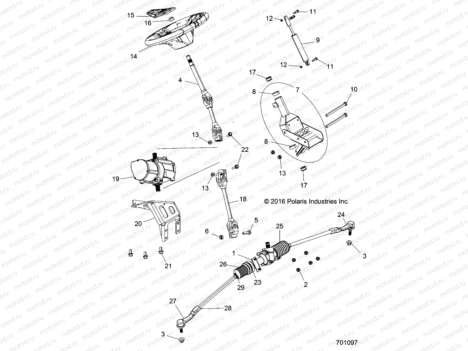 STEERING | STEERING, POWER STEERING ASM. - Z17VAE87AB/AK (701097)