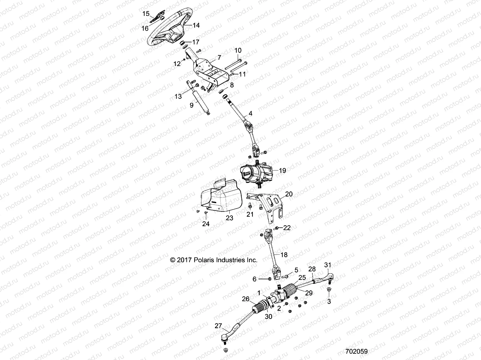 STEERING | STEERING, POWER STEERING ASM. - Z20A5AE87BP/BK/BX (702059)