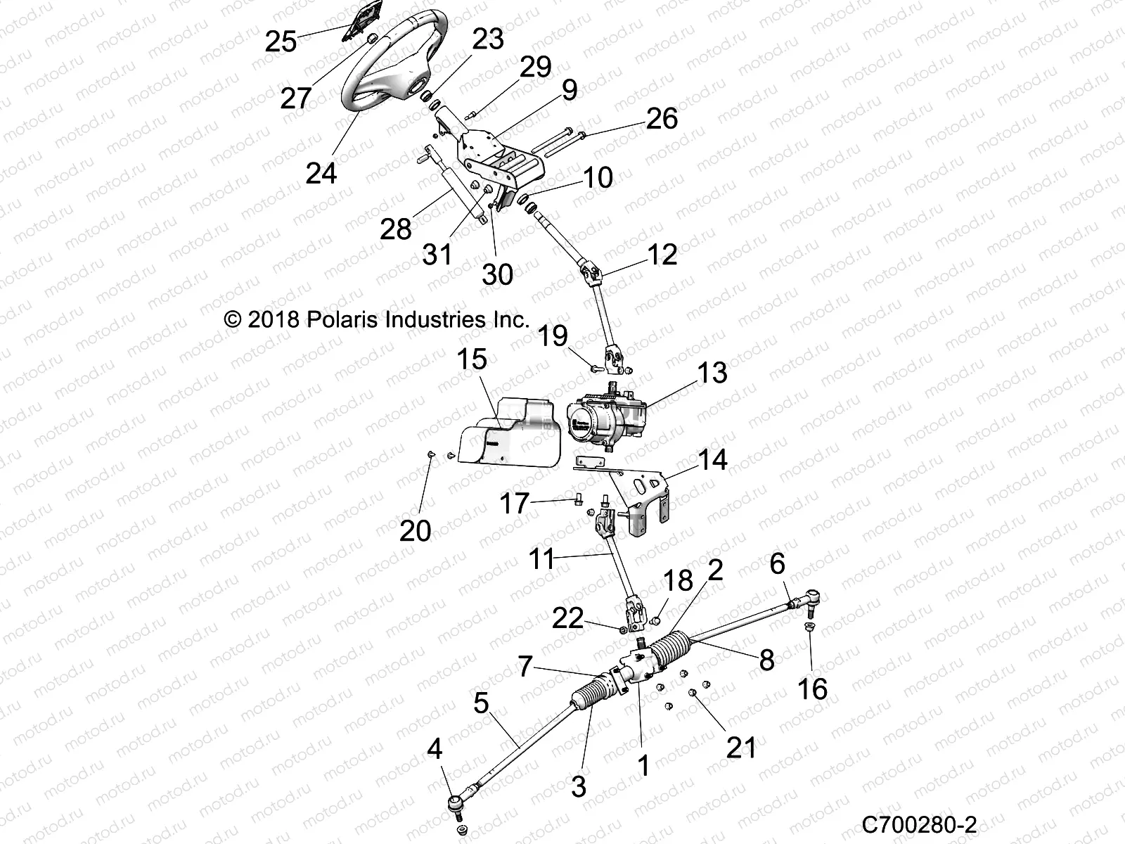 STEERING | STEERING, POWER STEERING ASM. - Z22N4M99AR (C700280-2)
