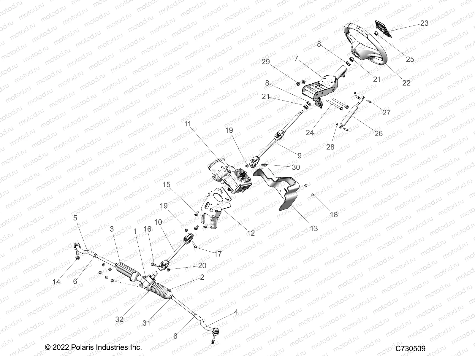 STEERING | STEERING, POWER STEERING ASM. - Z23NAK99A/99B (C730509)