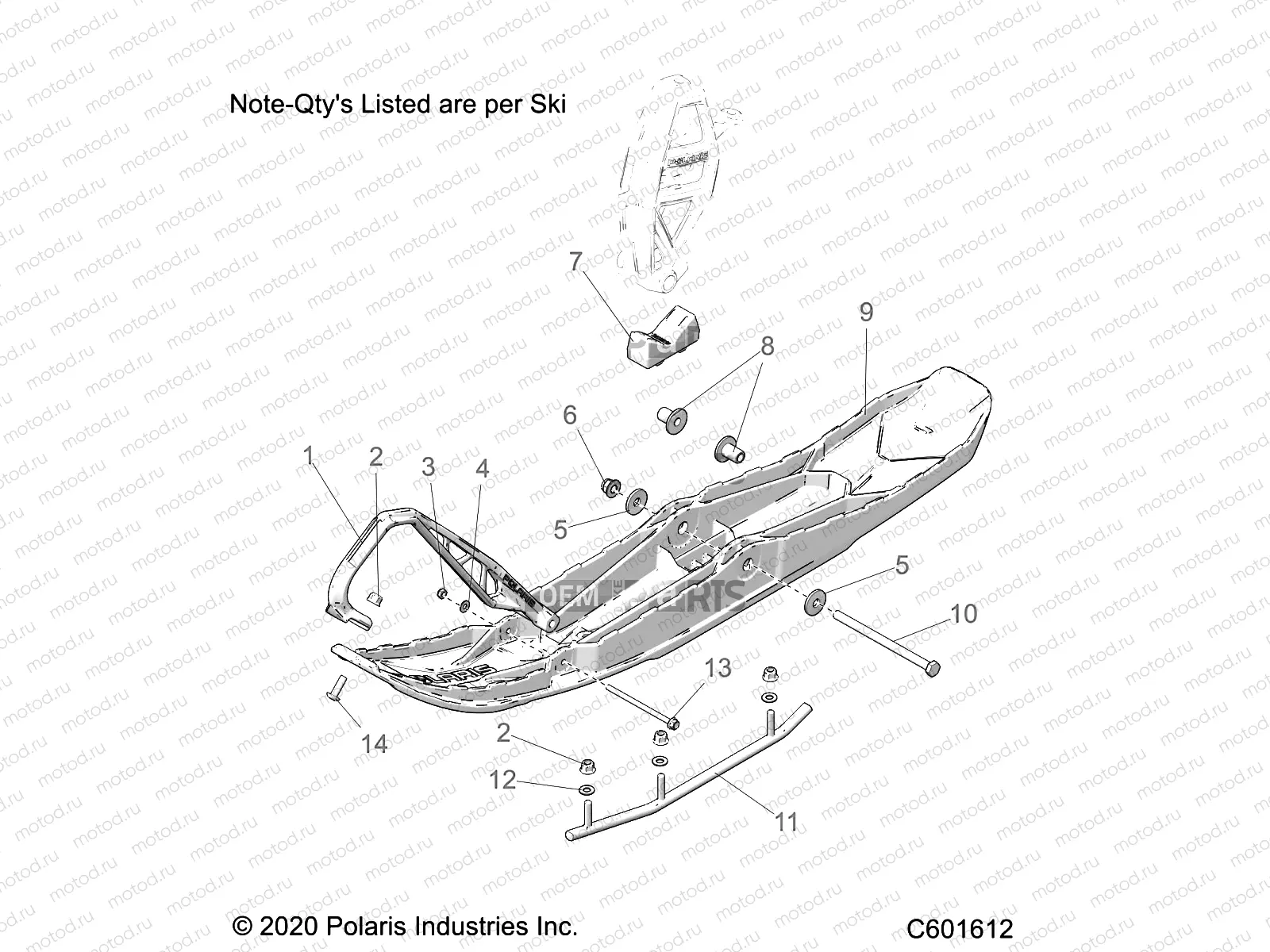 STEERING | STEERING, SKI ASM. - S22TLC6RS ALL OPTIONS (C601612)