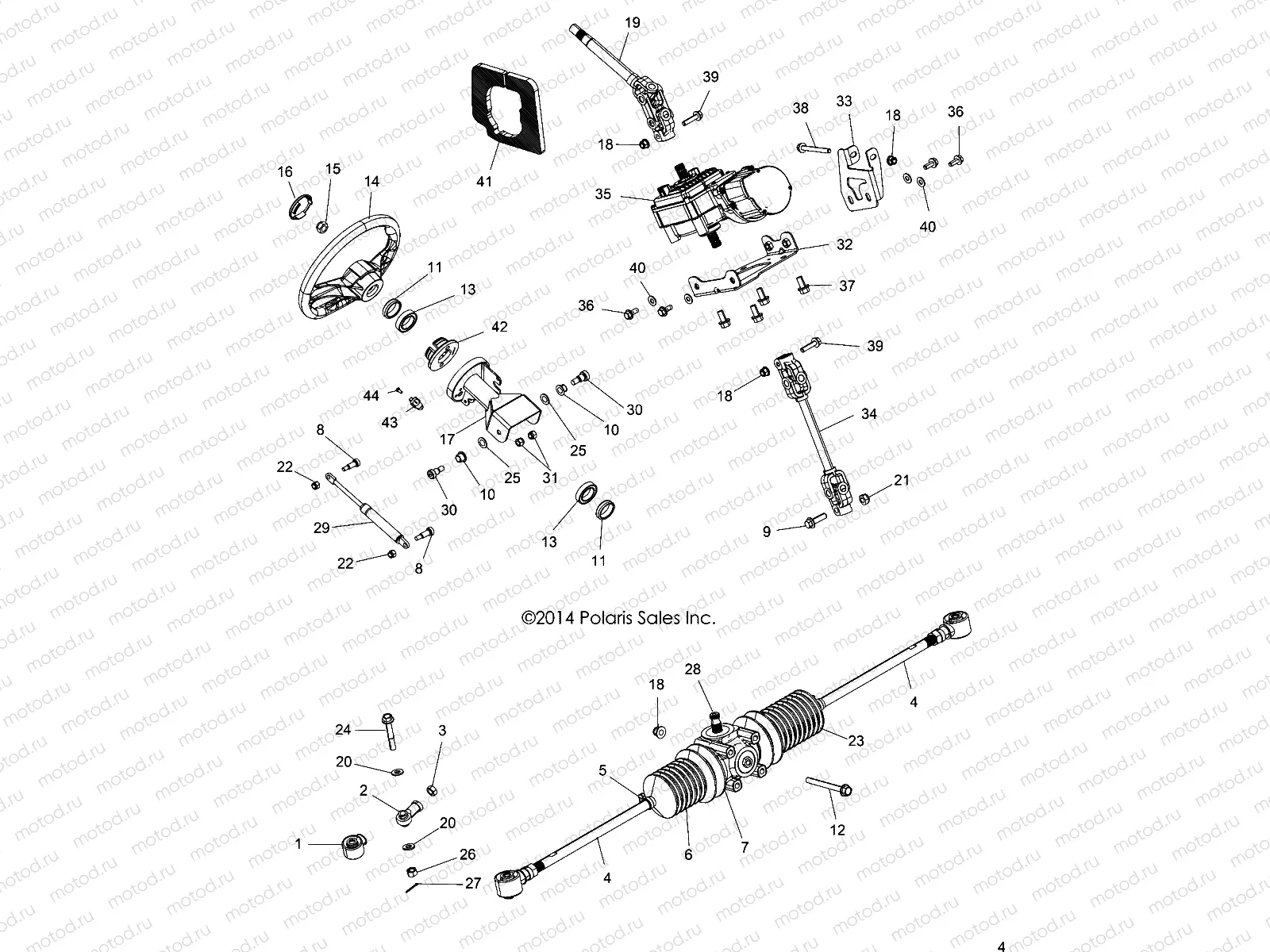 STEERING | STEERING, STEERING ASM. - A15DAE57EK (49ATVSTEERING15570ACE)