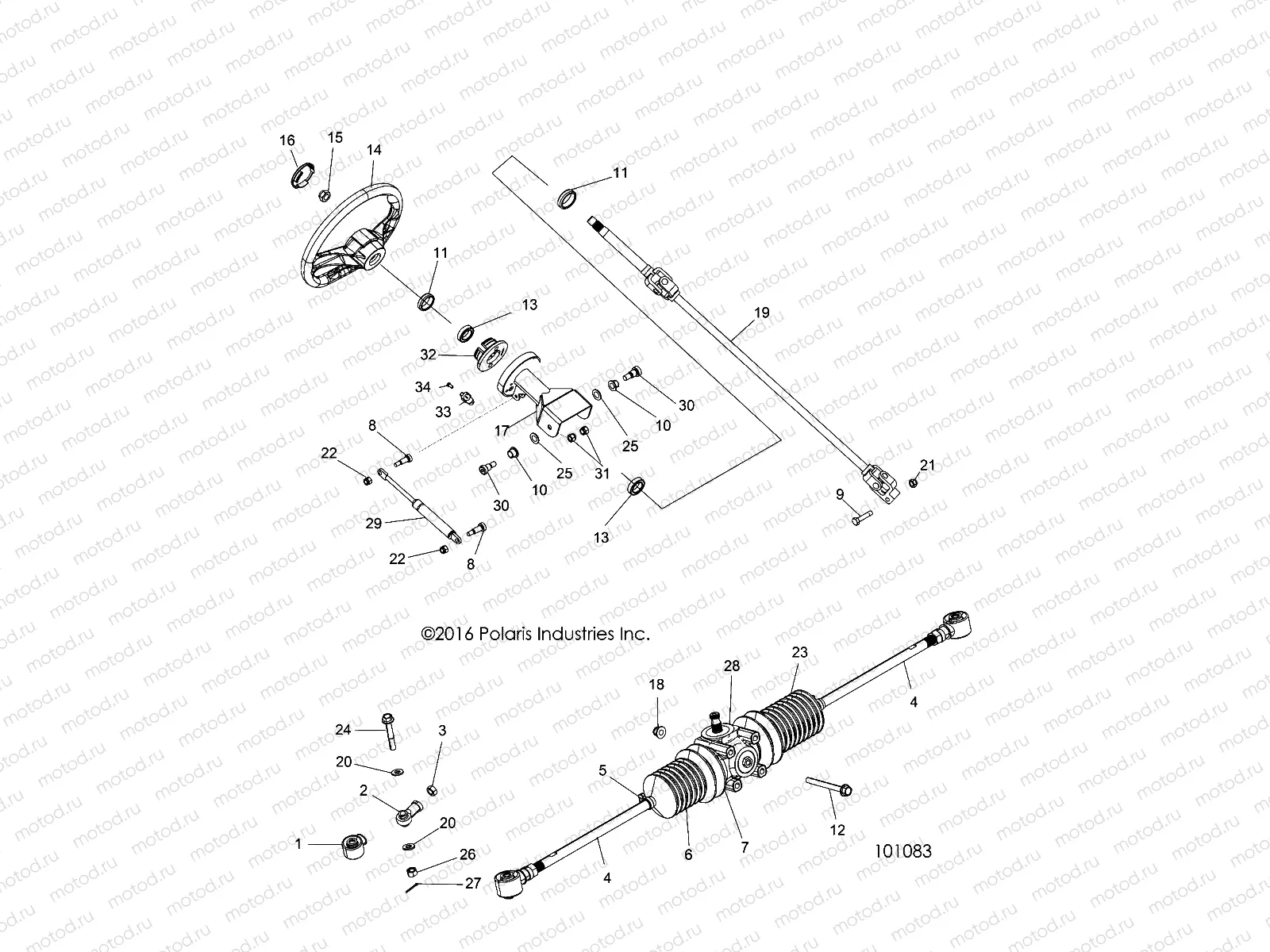 STEERING | STEERING, STEERING ASM. - A18DAA57F5 (101083)