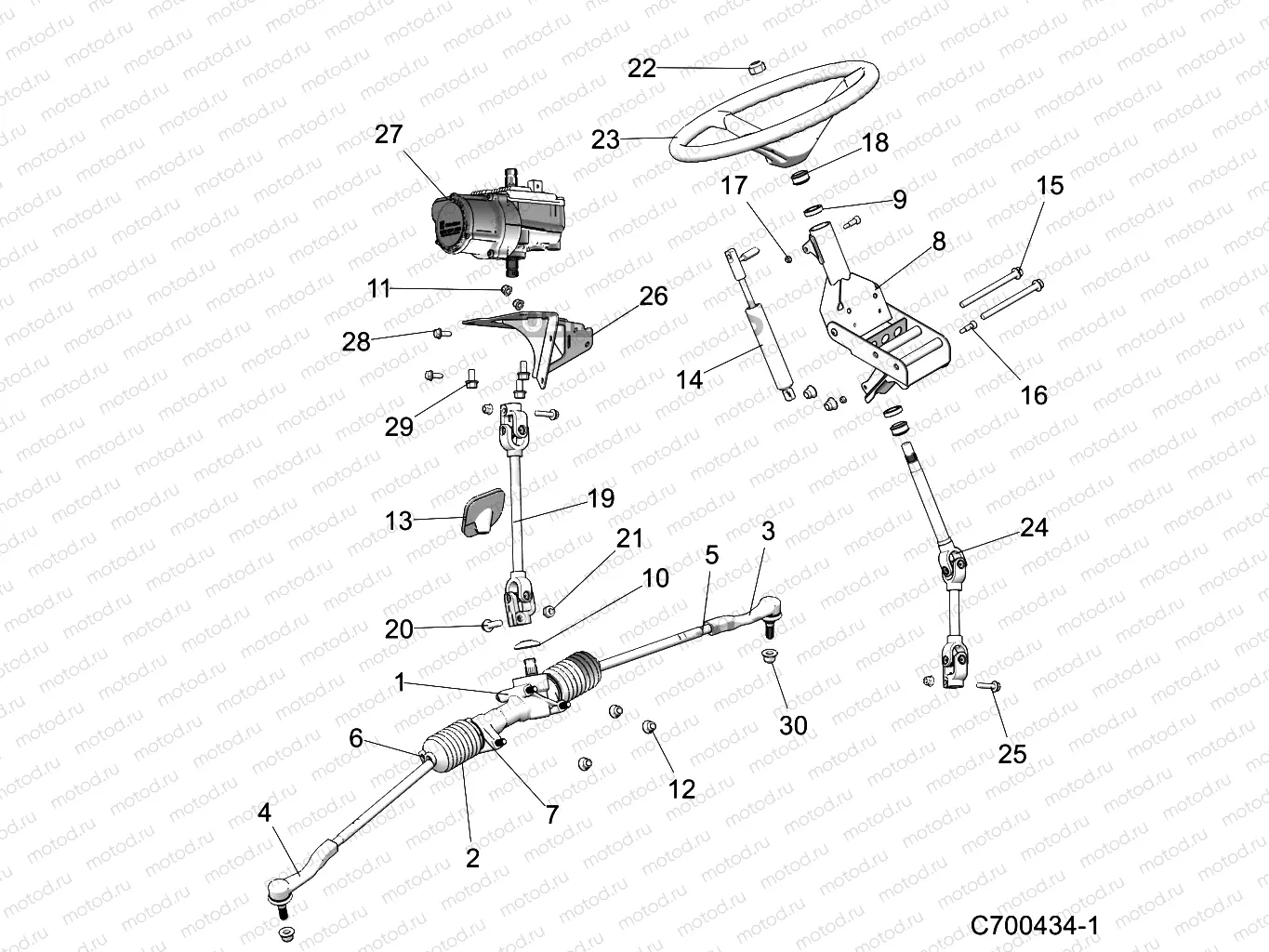 STEERING | STEERING, STEERING ASM. - D21BEPD4B4 (C700434-1)