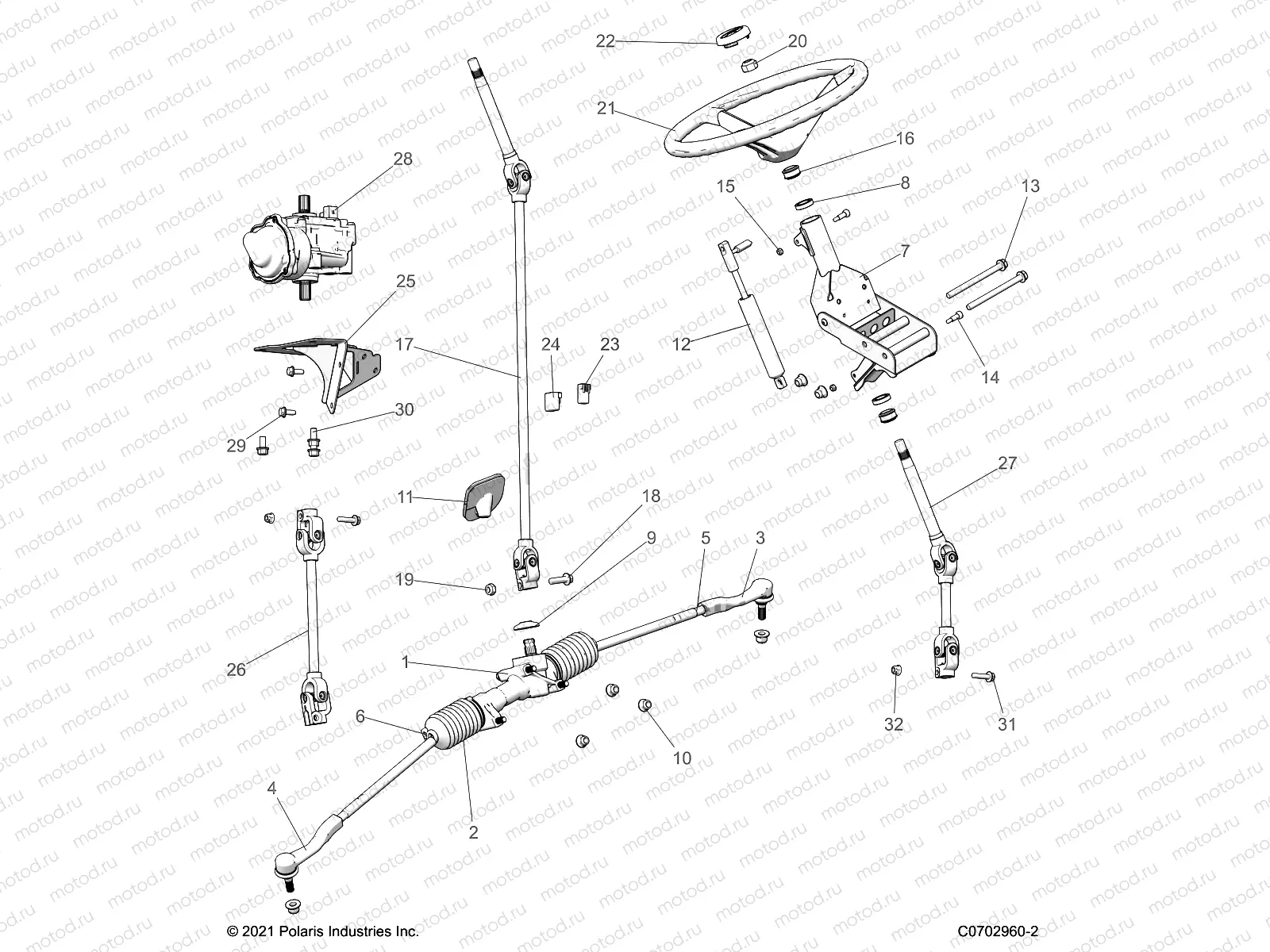 STEERING | STEERING, STEERING ASM. - D22P2AD4B4/ED4B4/FD4B4/GD4B4 (C0702960-2)
