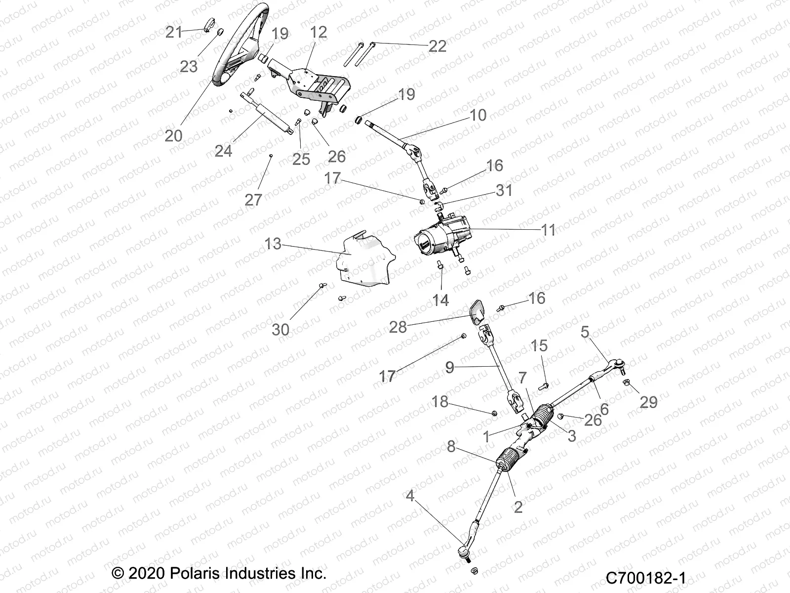 STEERING | STEERING, STEERING ASM. - G21GAJ99AC/AW/BC/BW (C700182-1)