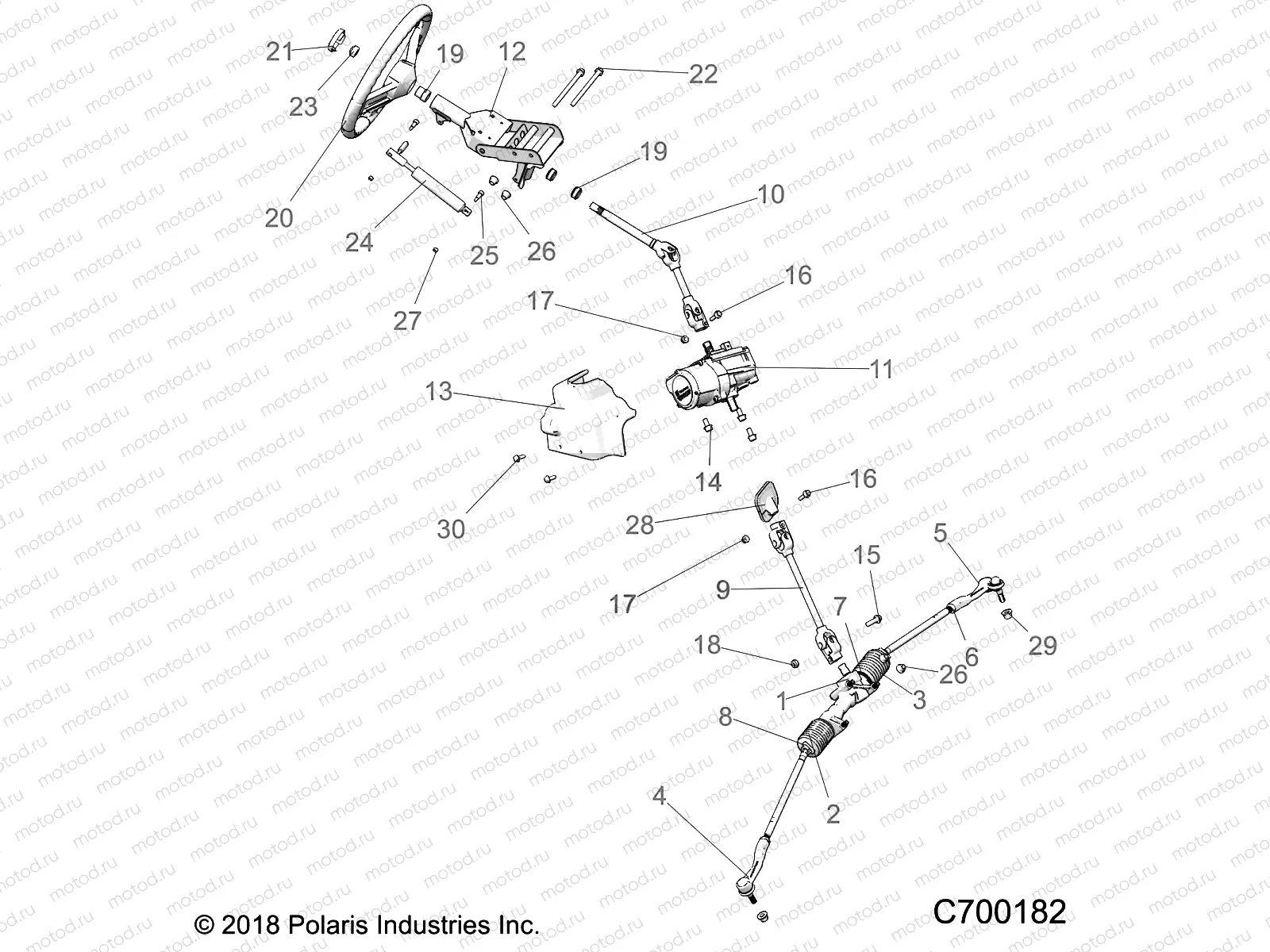 STEERING | STEERING, STEERING ASM. - G23GAB99CG/FG (C700182)