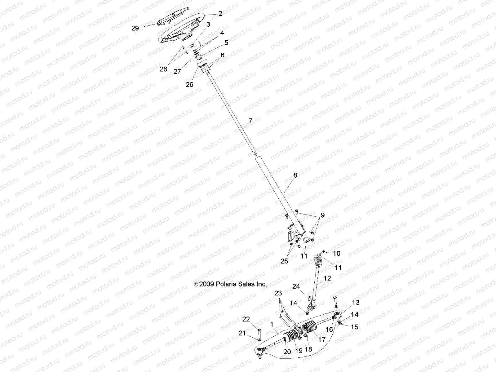 STEERING | STEERING, STEERING ASM. - L11AB08/AA08 ALL OPTIONS (49LEVSTEERING10BSTN)