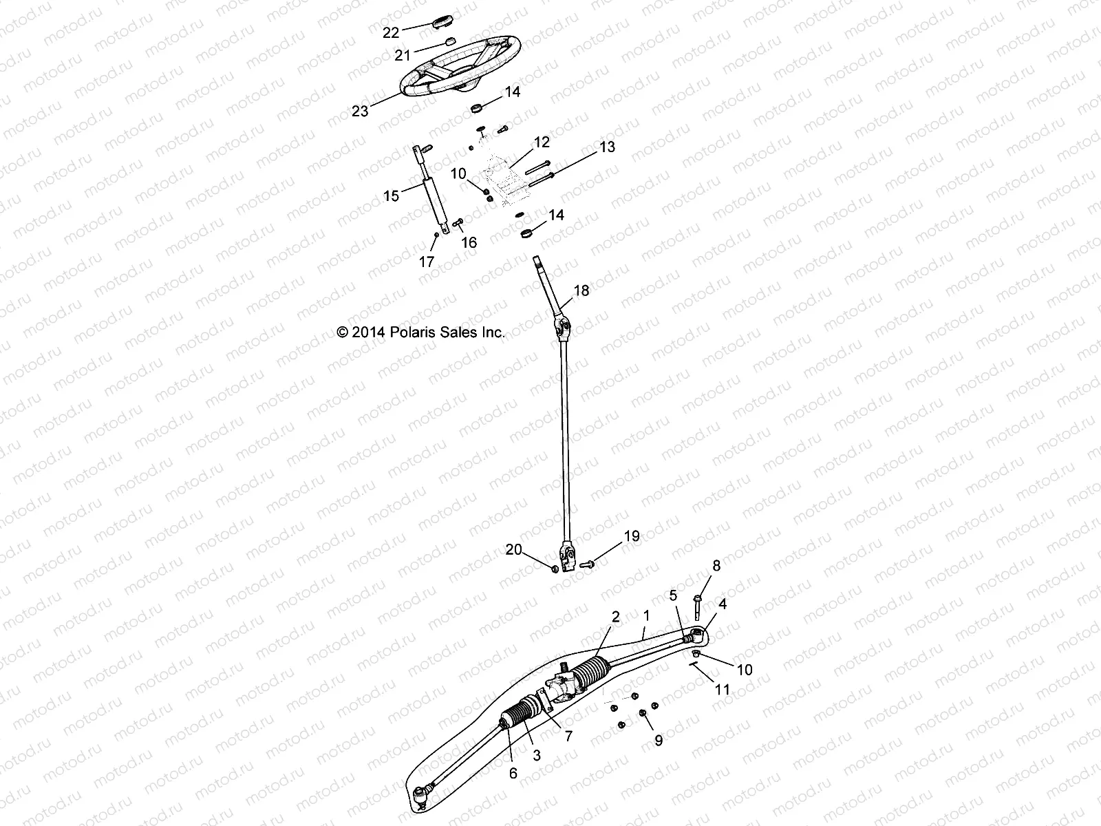 STEERING | STEERING, STEERING ASM. (NON EPS) - R15RUAD1AA (49RGRSTEERING15CREW)
