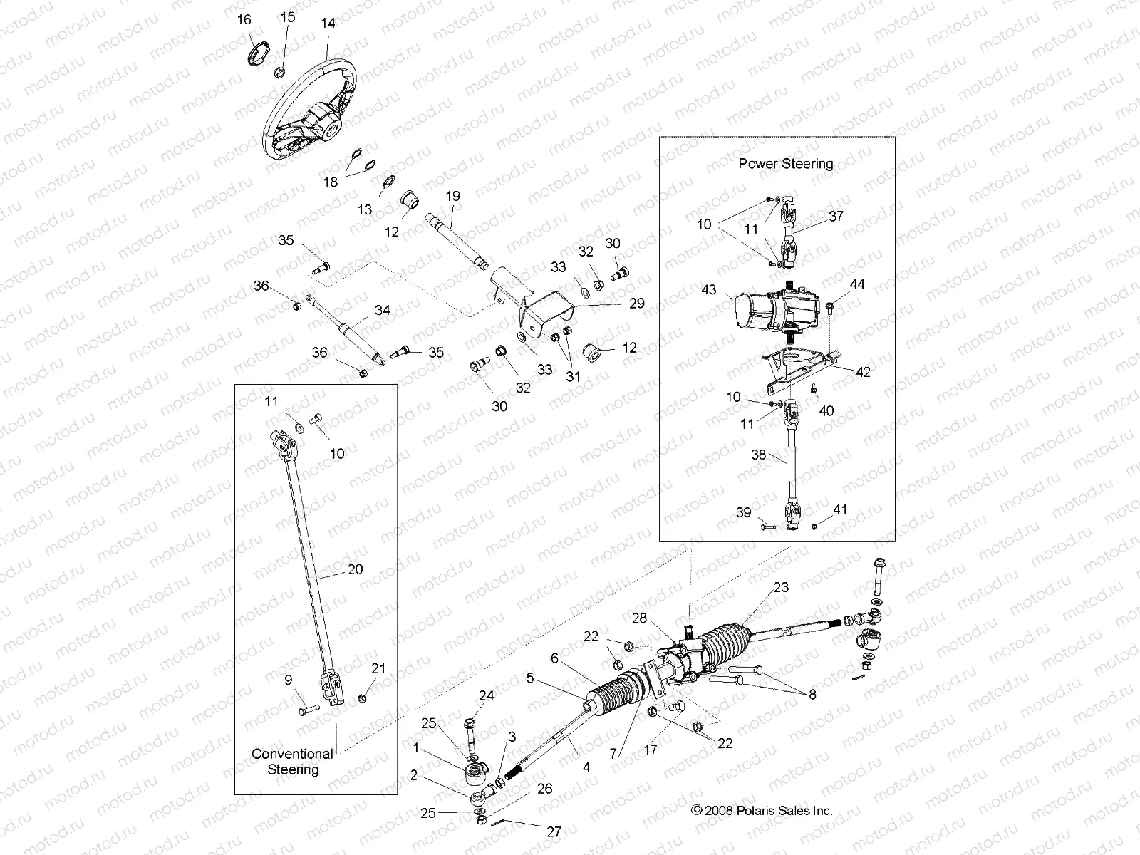 STEERING | STEERING, STEERING ASM. - R09HH68/HY68 ALL OPTIONS (49RGRSTEERING097004X4)