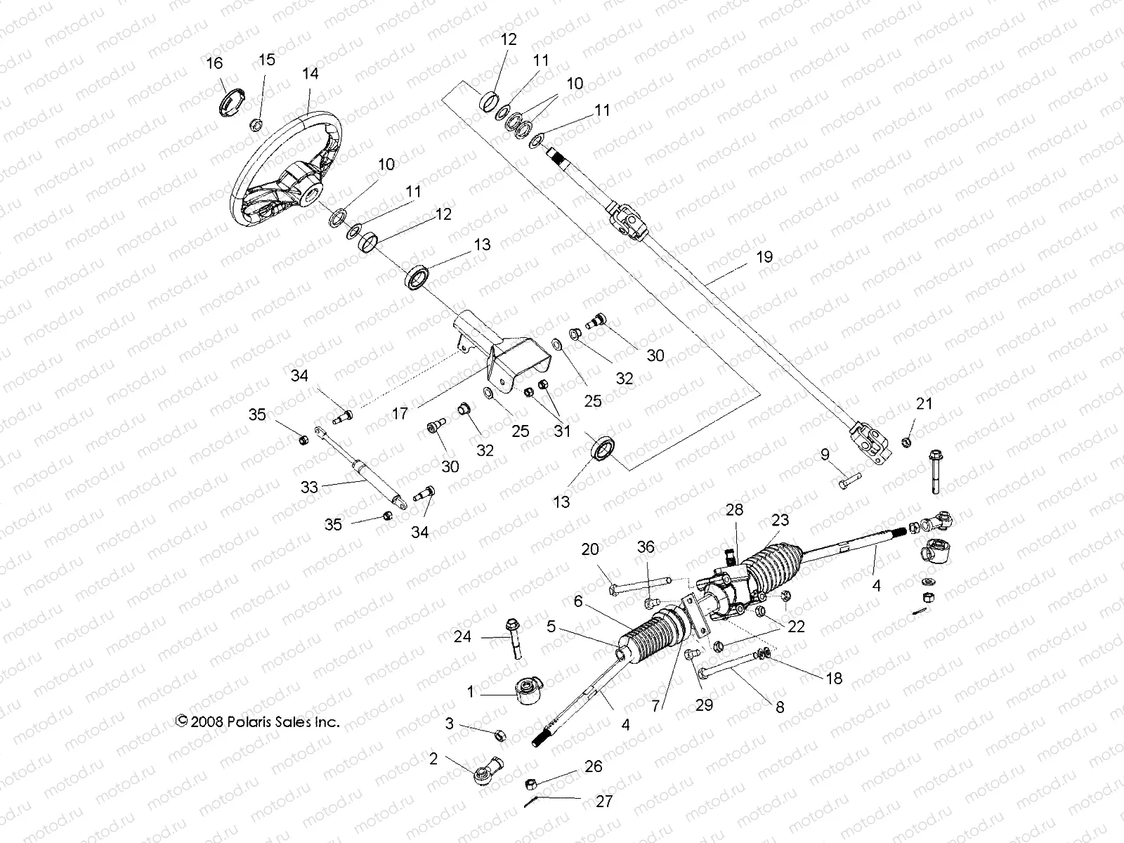STEERING | STEERING, STEERING ASM. - R09VH76AX (49RGRSTEERING09RZR)
