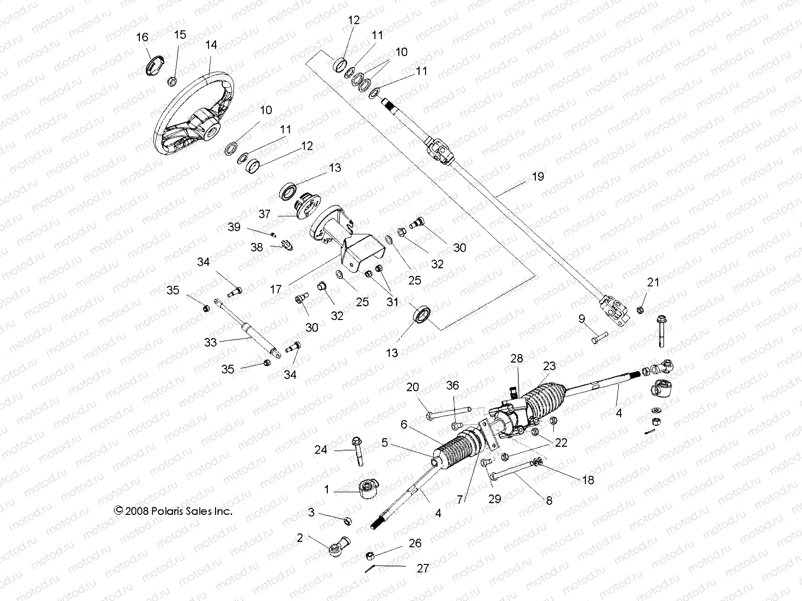 STEERING | STEERING, STEERING ASM. - R09VH76FX (49RGRSTEERING09RZRI)