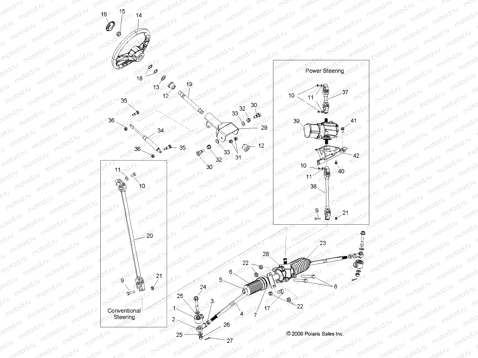 STEERING | STEERING, STEERING ASM. - R10TH76/TY76 ALL OPTIONS (49RGRSTEERING108004X4)