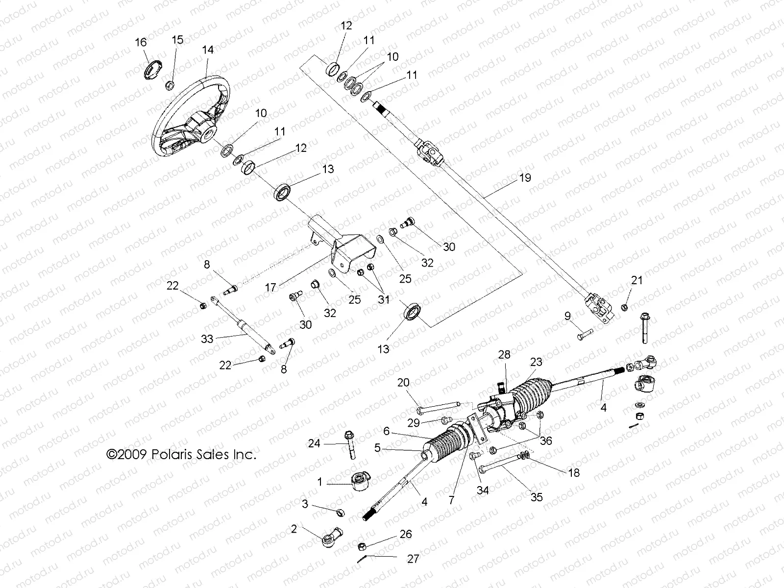 STEERING | STEERING, STEERING ASM. - R10XH76AA (49RGRSTEERING10RZR)