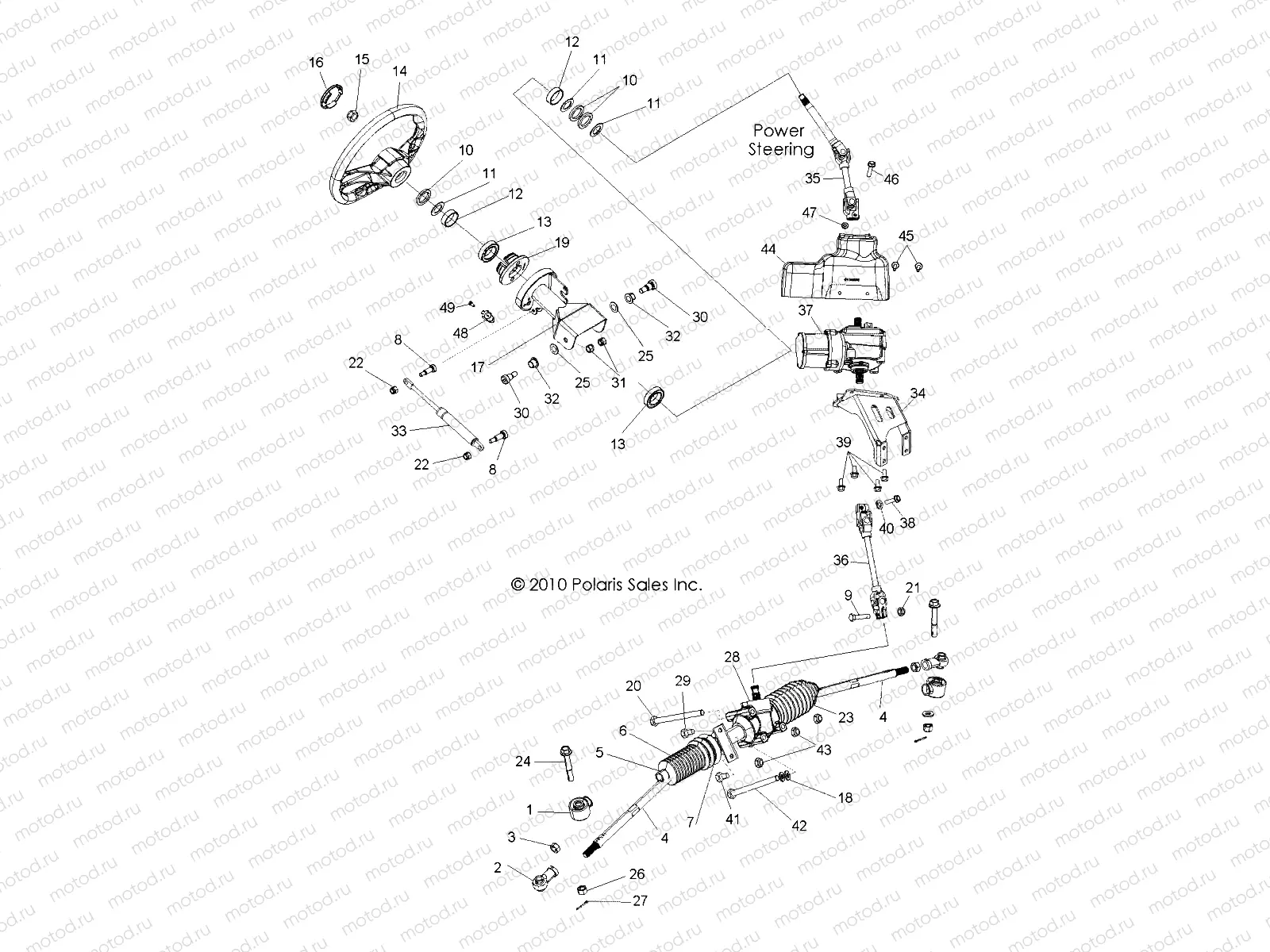 STEERING | STEERING, STEERING ASM. - R11VM76FX (49RGRSTEERING11RZRSI)