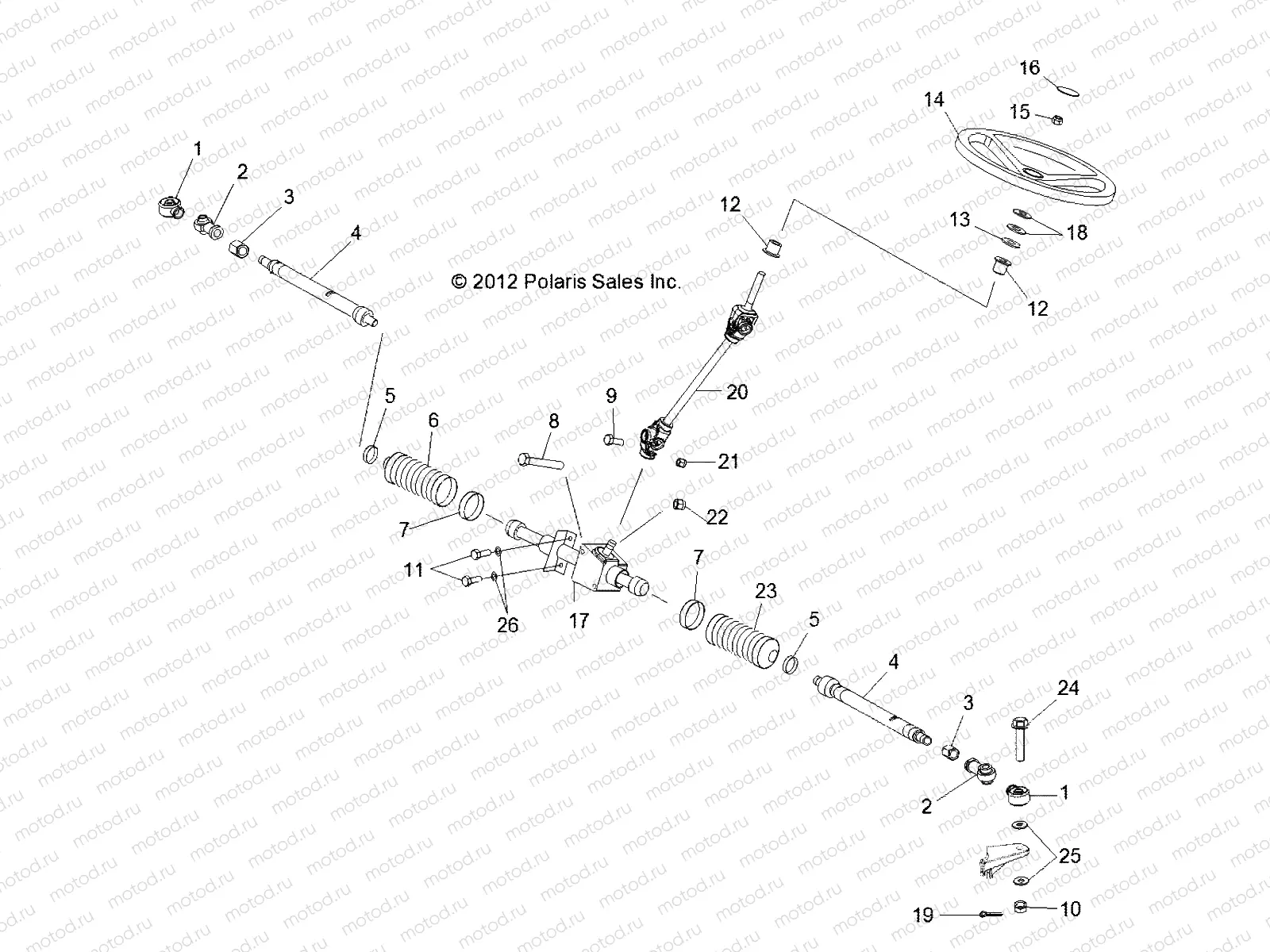 STEERING | STEERING, STEERING ASM. - R13RH50AG/AH/AM/AR (49RGRSTEERING13500)
