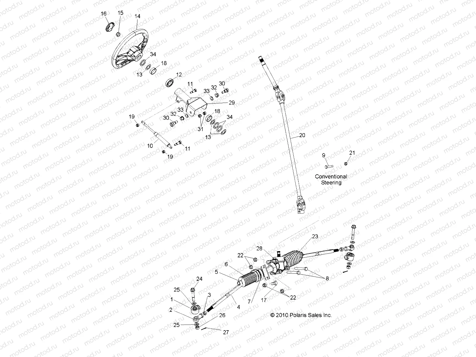 STEERING | STEERING, STEERING ASM. - R13TH90DG (49RGRSTEERING11900D)