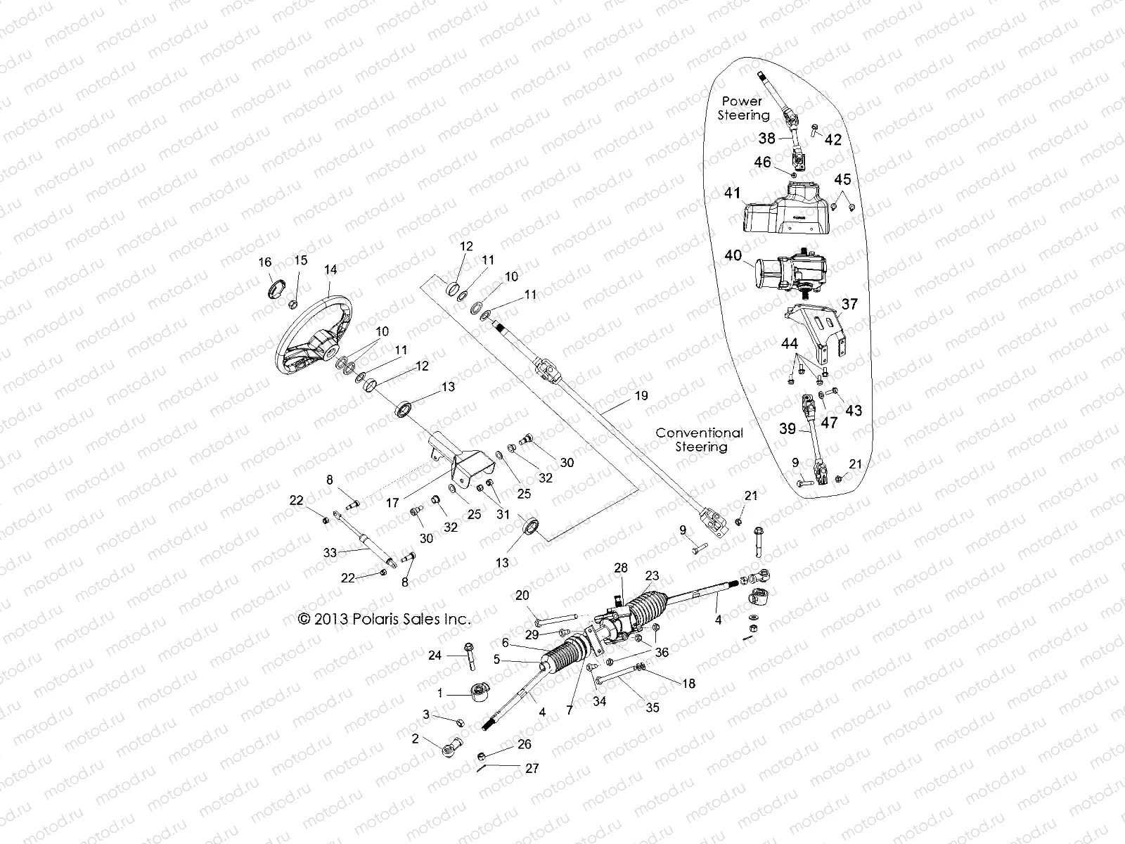 STEERING | STEERING, STEERING ASM. - R13VE76AD/AI/AW/7EAS/EAT (49RGRSTEERING13RZRS)