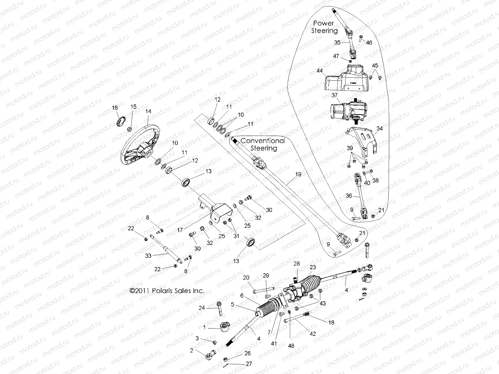 STEERING | STEERING, STEERING ASM. - R13XE76AD/EAI (49RGRSTEERING12RZR4)