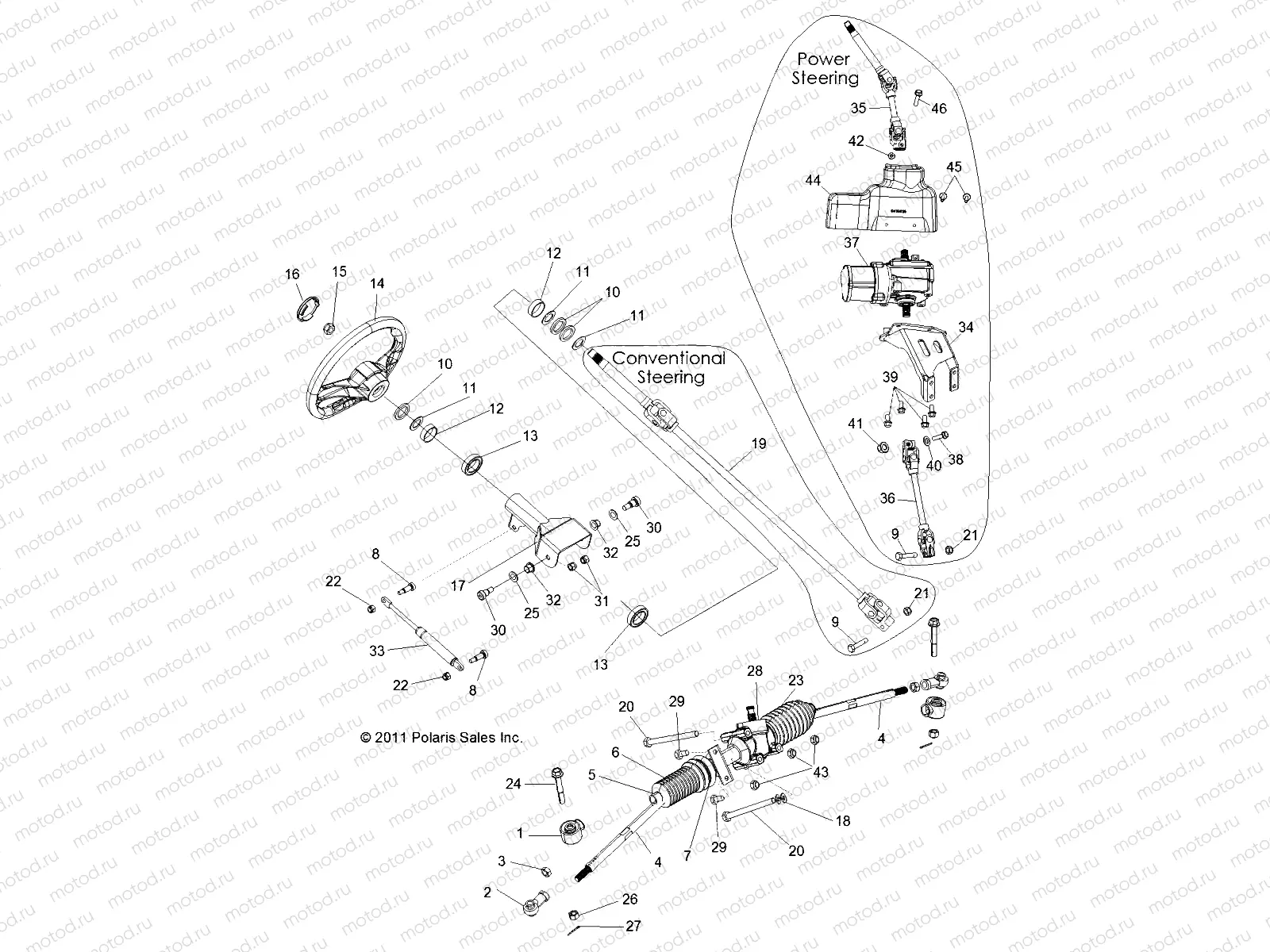 STEERING | STEERING, STEERING ASM. - R13XT87AA/9EAK (49RGRSTEERING12RZRXP4)