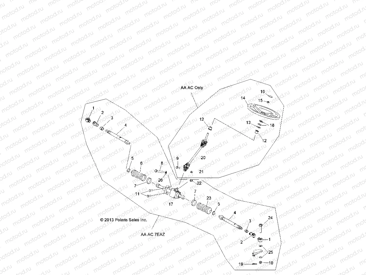STEERING | STEERING, STEERING ASM. - R14RH76AA/76AC/7EAZ (49RGRSTEERING14800MID)